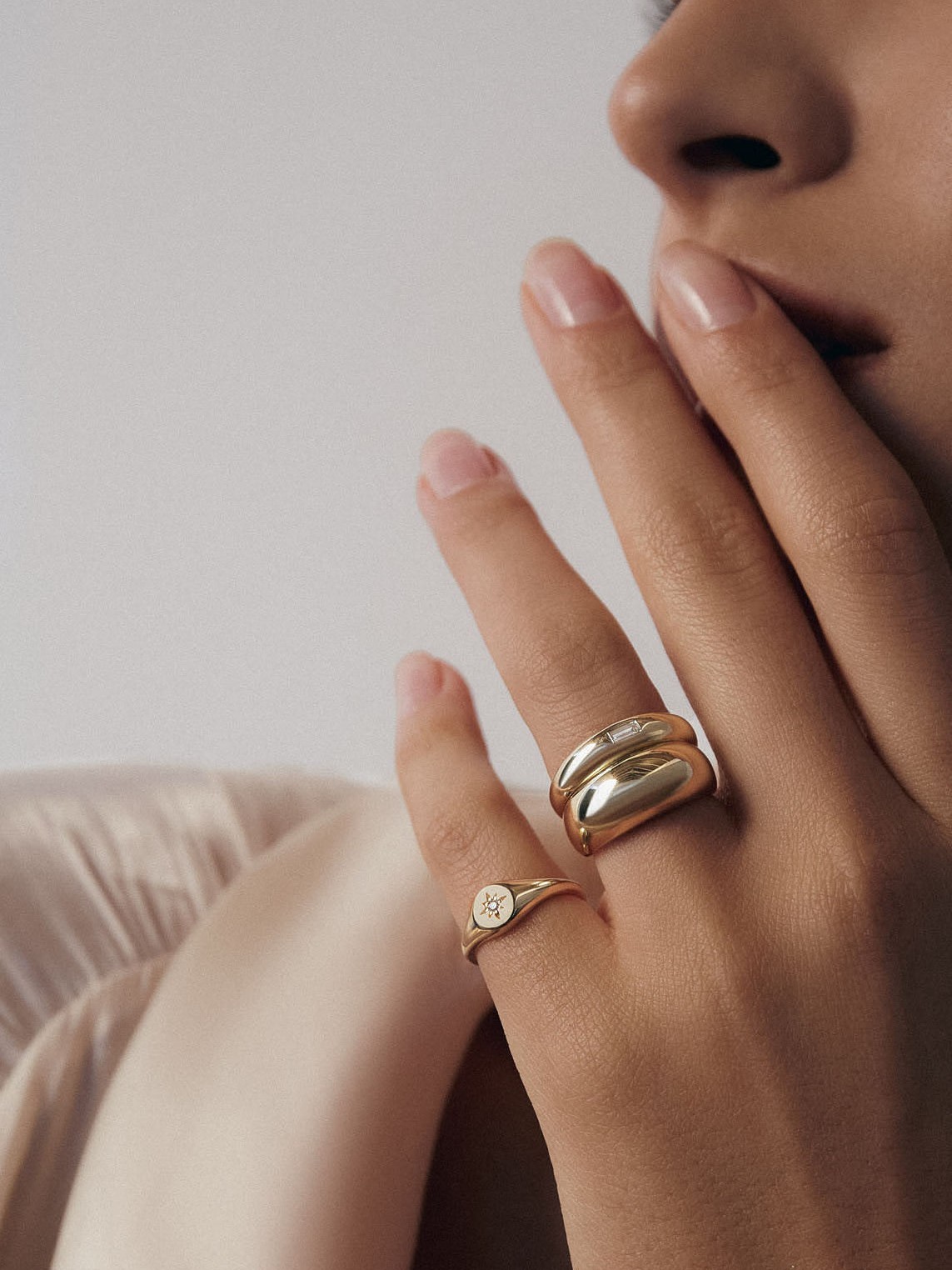 North Star Signet Ring Diamond