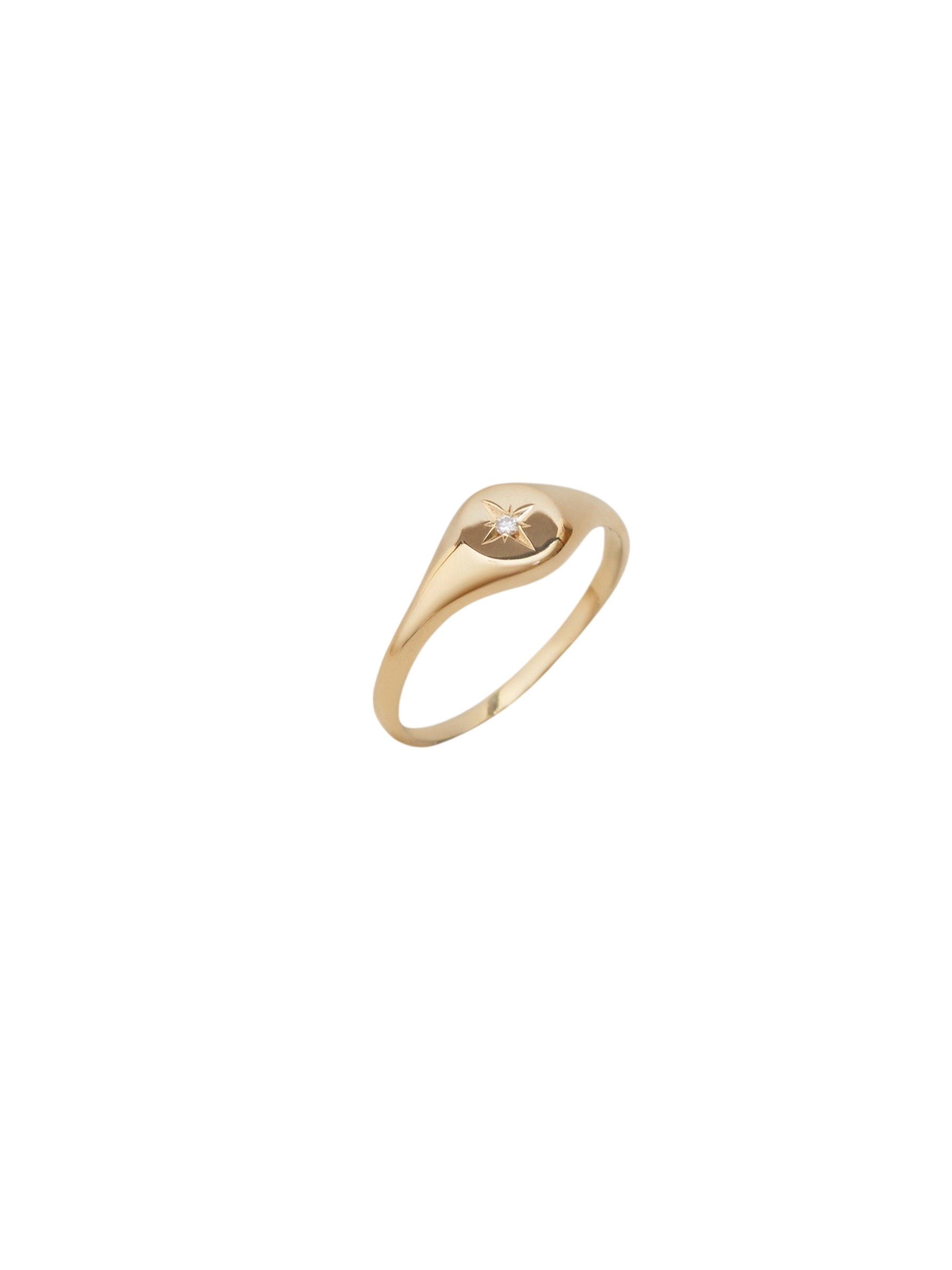 North Star Signet Ring Diamond