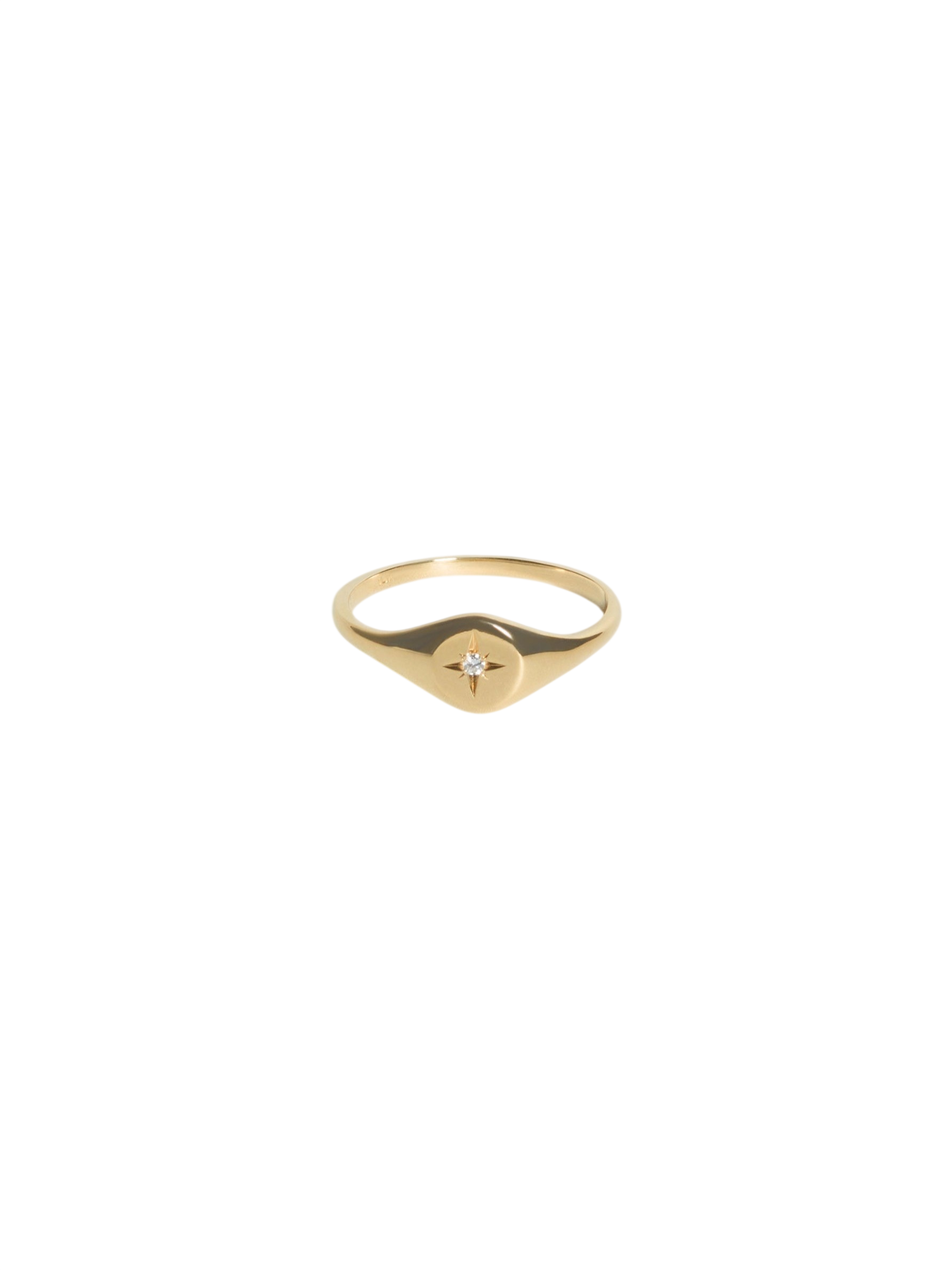 North Star Signet Ring Diamond