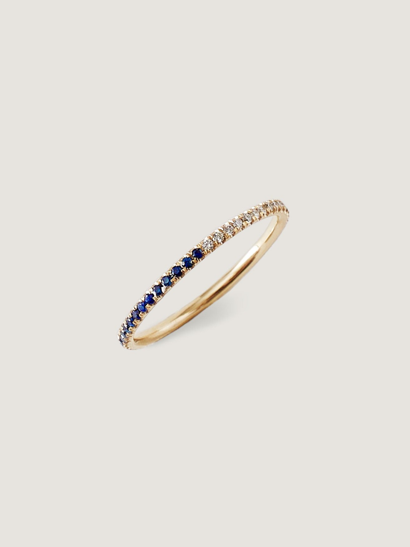 Two In One Pavé Birthstone Ring Blue Sapphire
