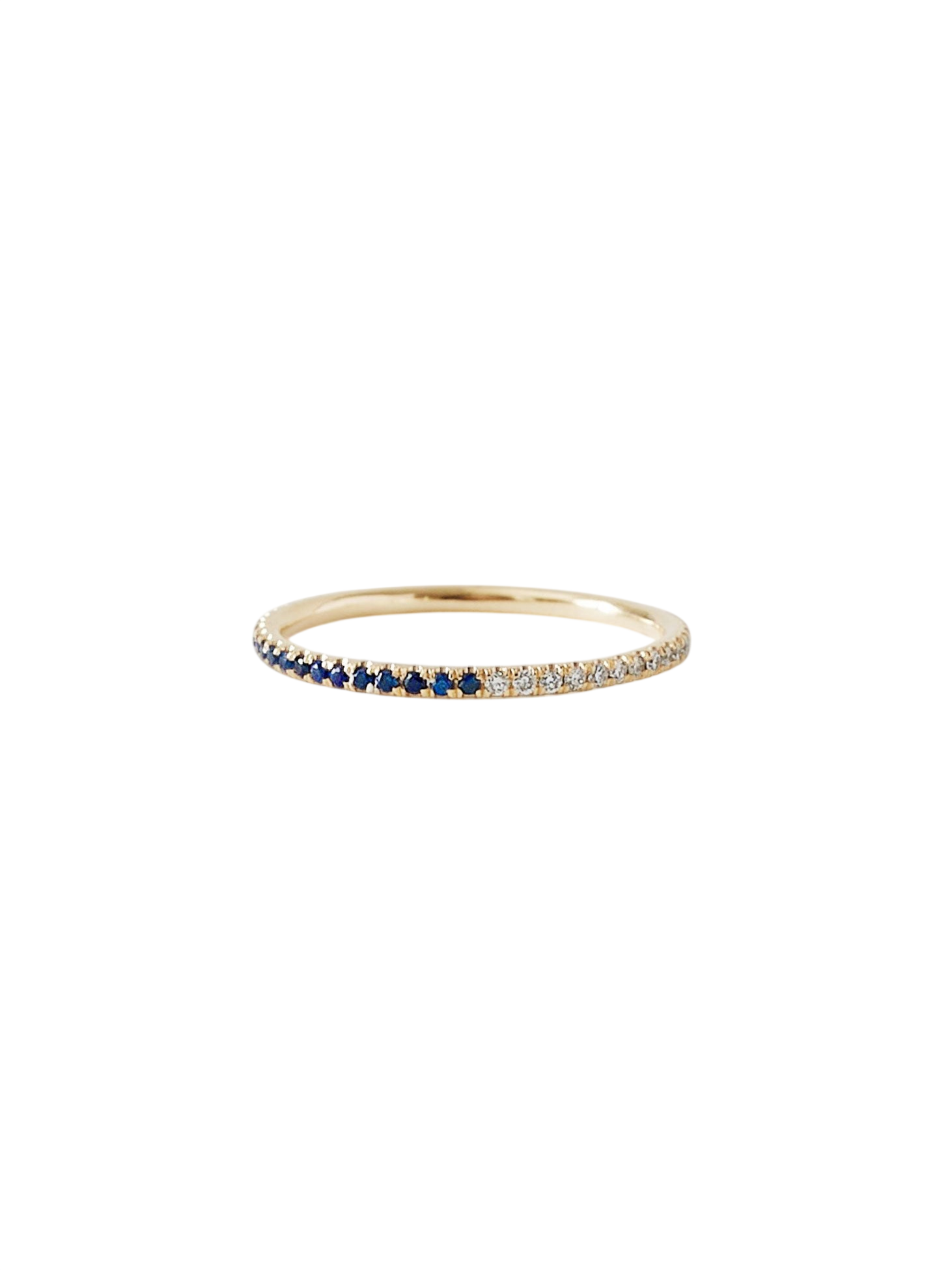 Two In One Pavé Birthstone Ring Blue Sapphire photo