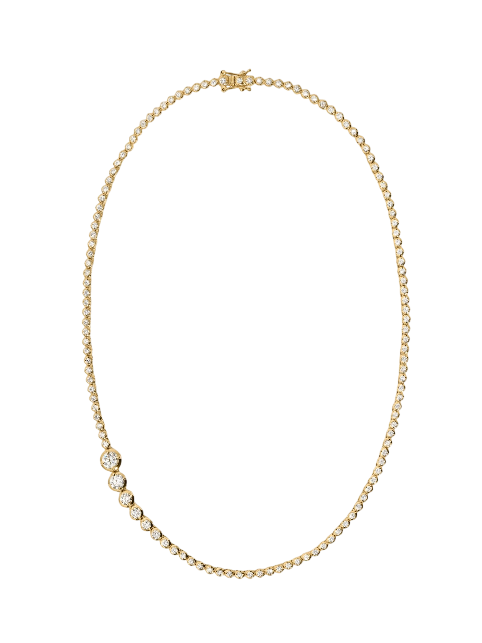 Naomi Graduated Tennis Necklace Yellow Gold photo