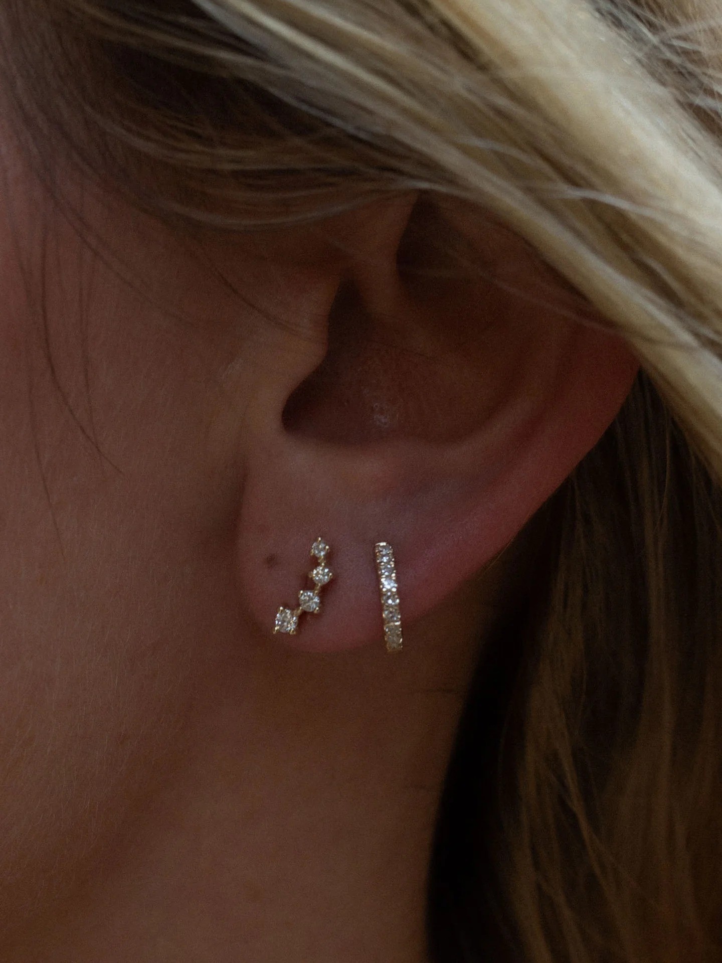 Crawler Stud Earring Diamond