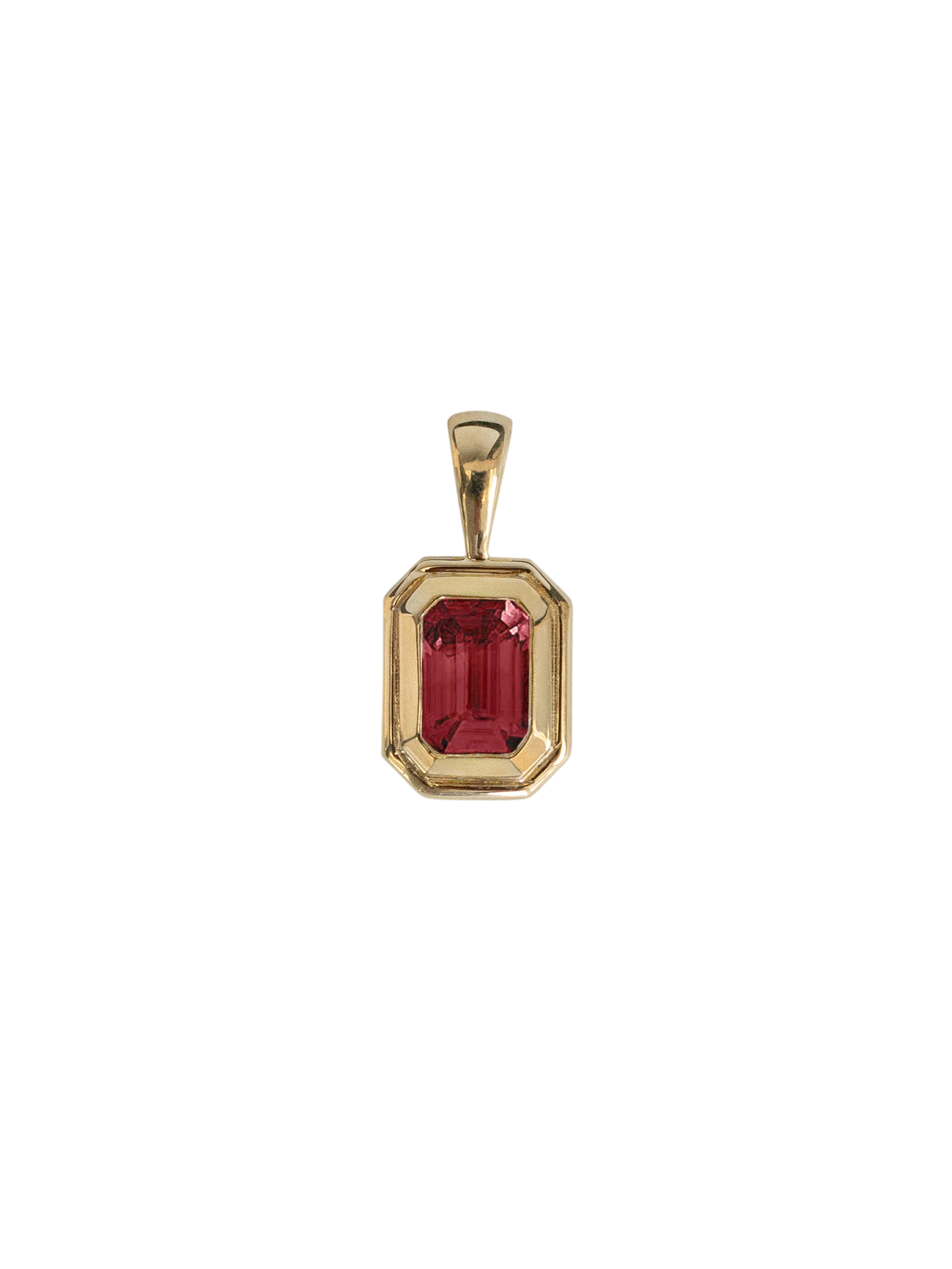 Brooklyn Emerald Cut Pendant Ruby photo