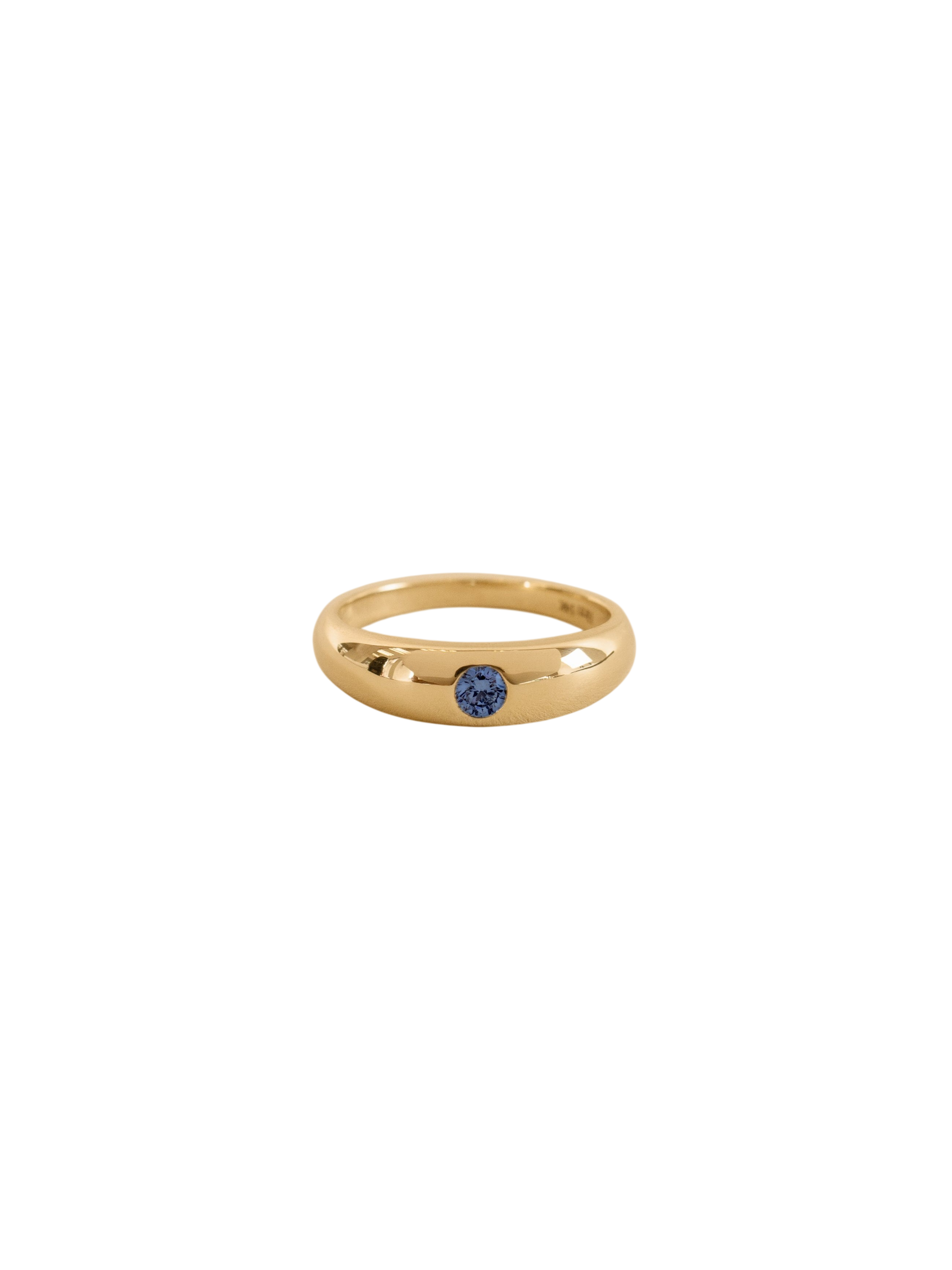 Amelia Birthstone Dome Ring Sapphire