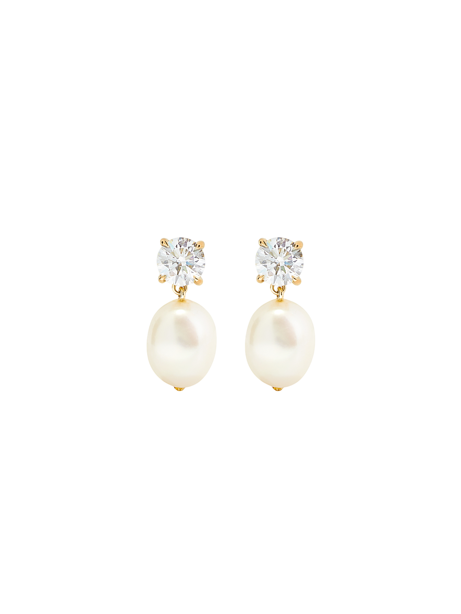Delanie diamond baroque pearl earrings