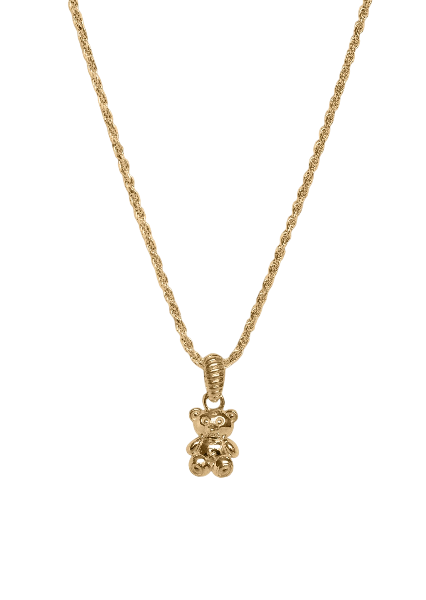 Oliver teddy bear necklace gold