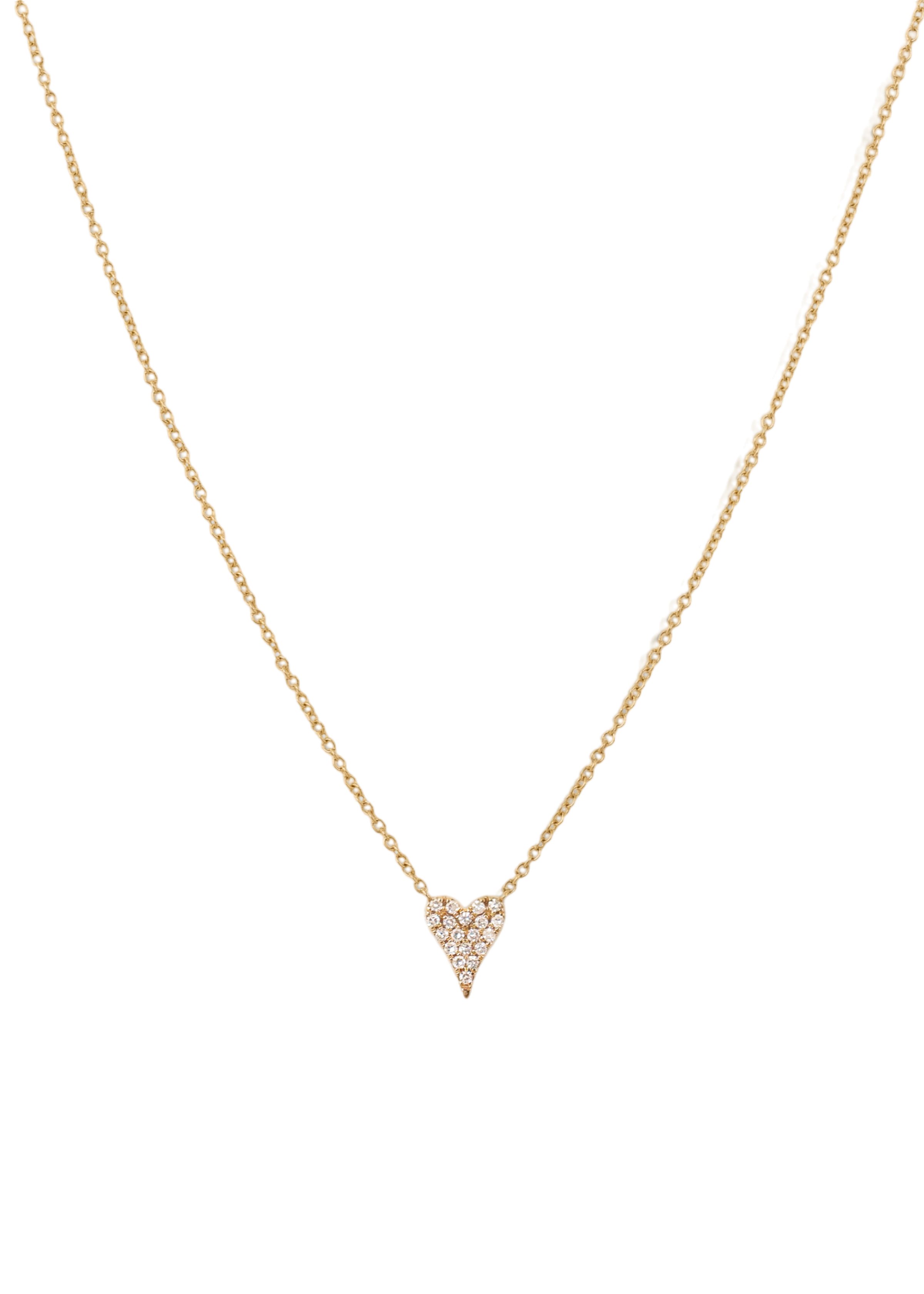 Pavé diamond heart necklace