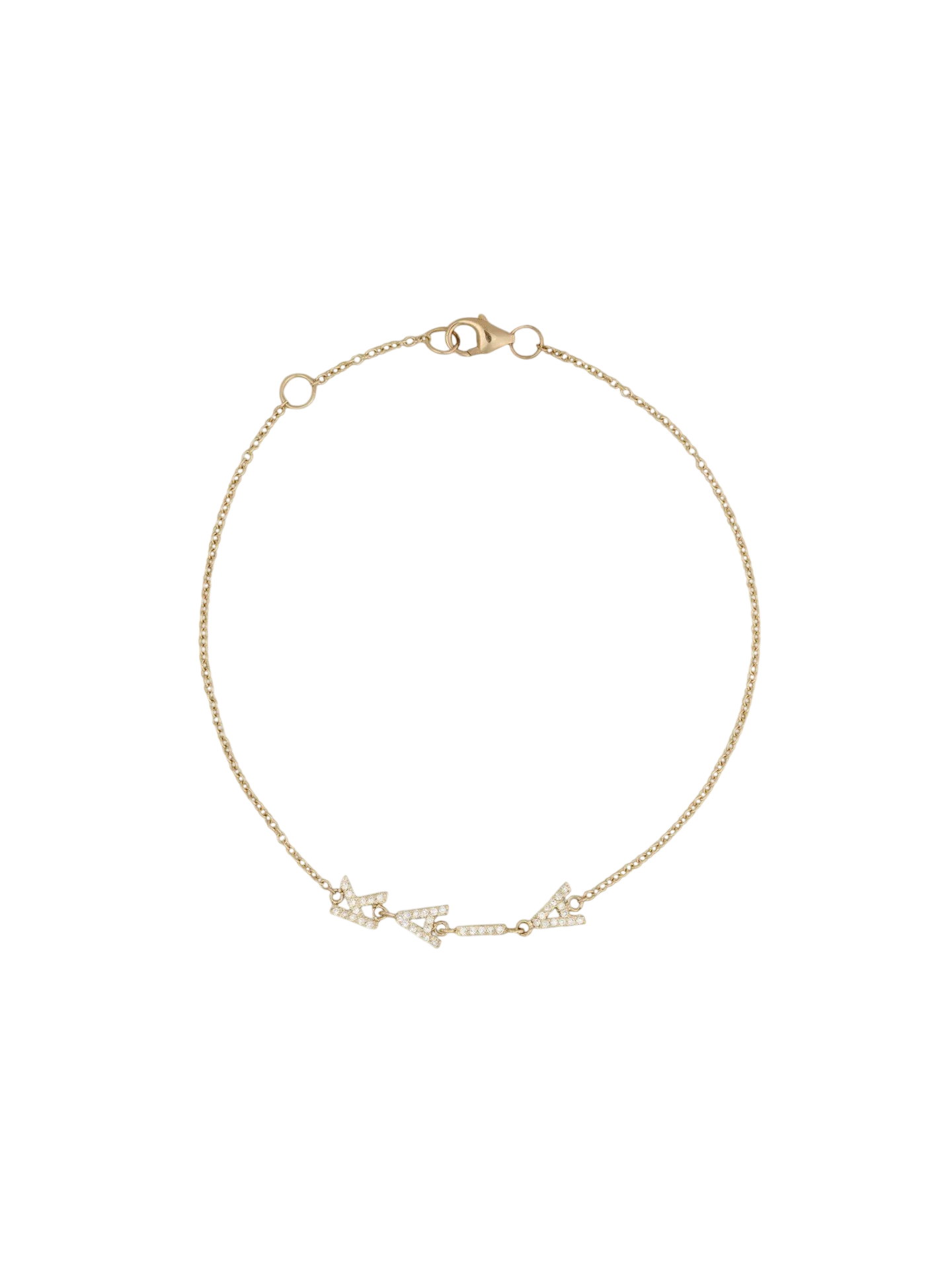 Bold Nameplate Bracelet Diamond
