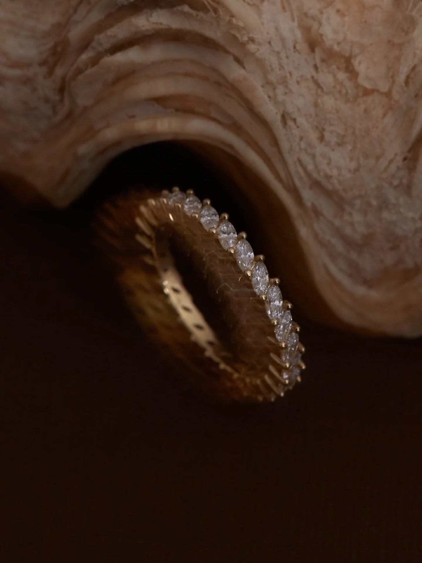 Petite Marquise Eternity Ring Yellow Gold