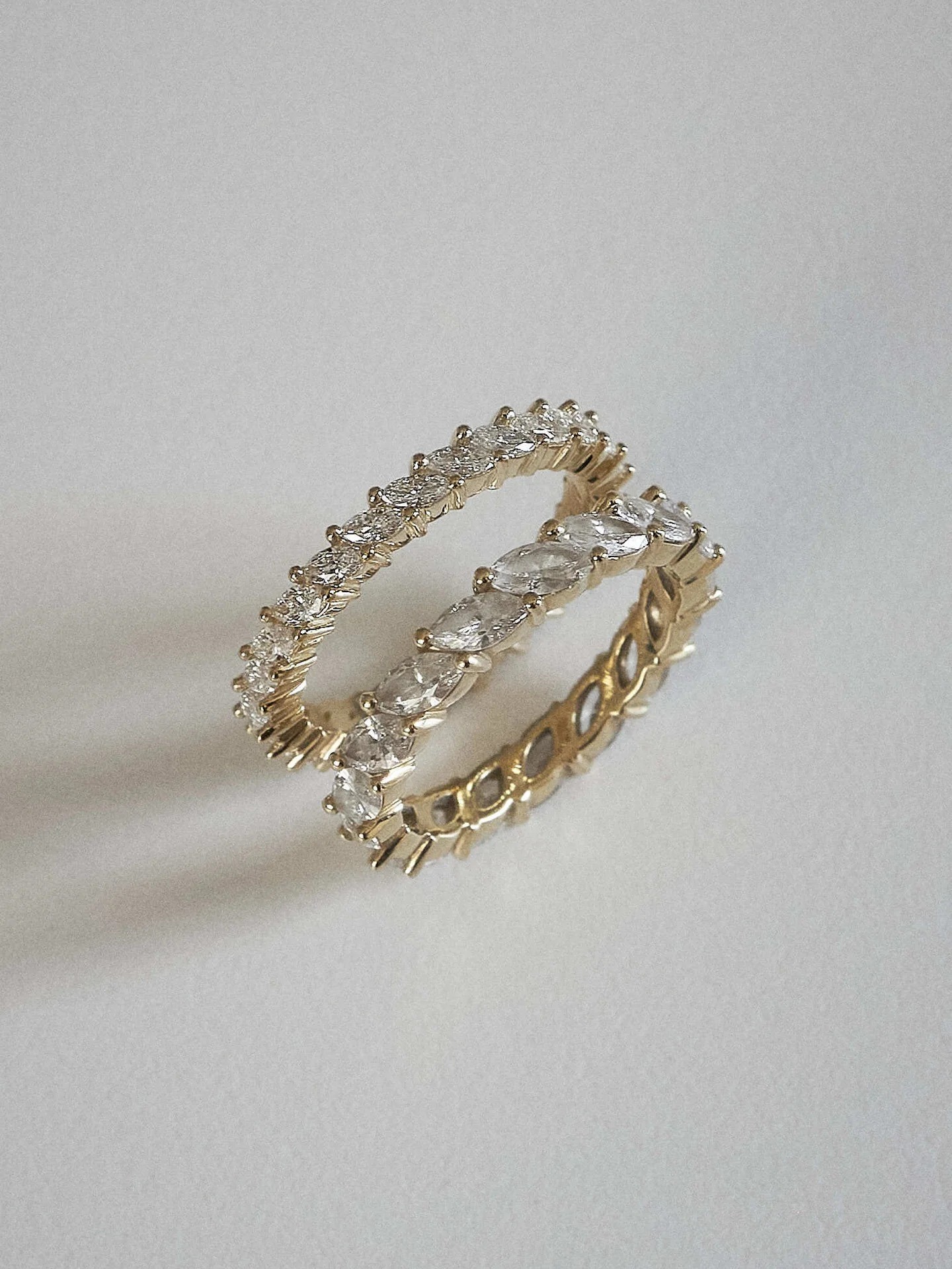 Petite Marquise Eternity Ring Yellow Gold
