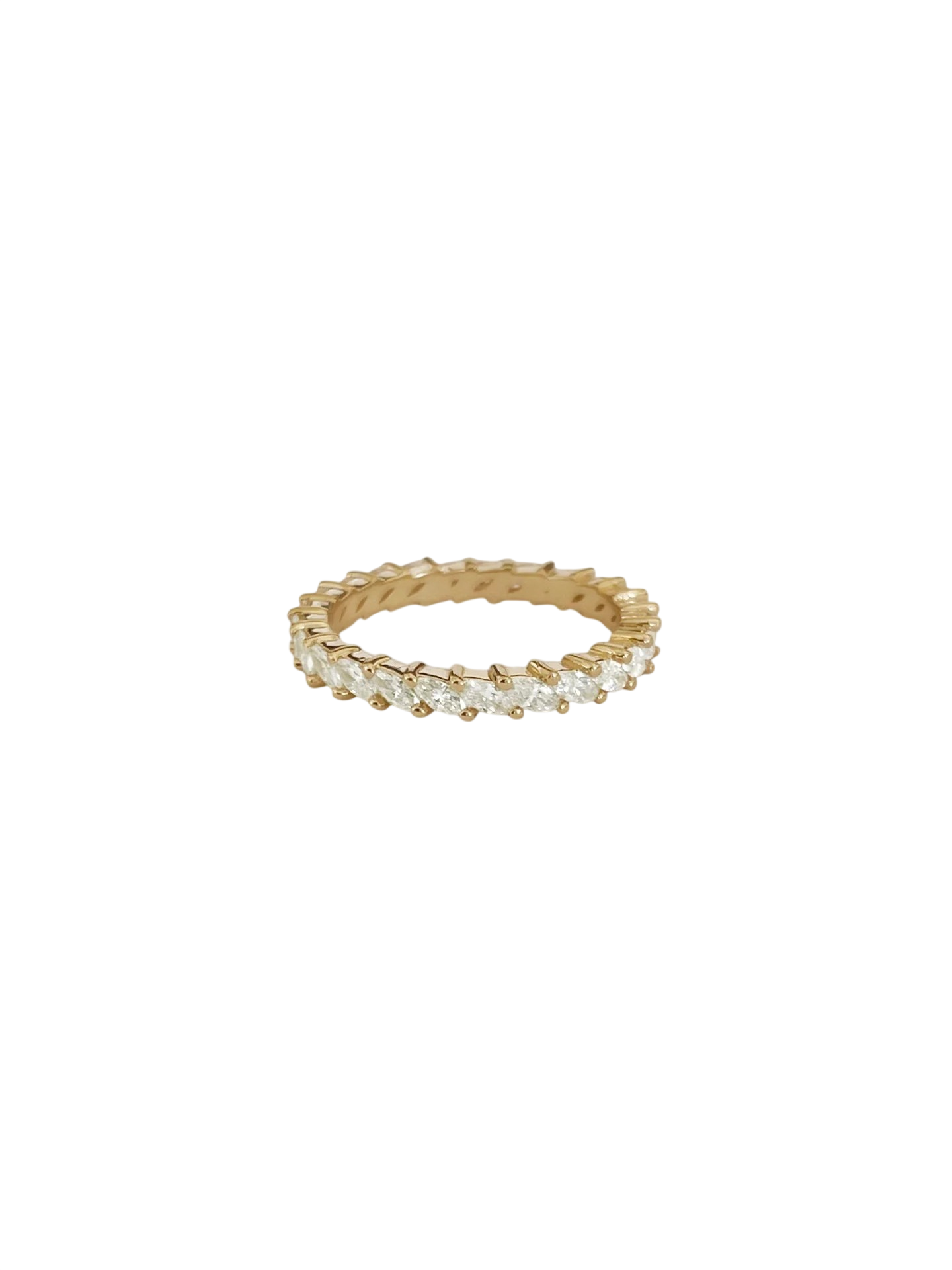 Petite Marquise Eternity Ring Yellow Gold