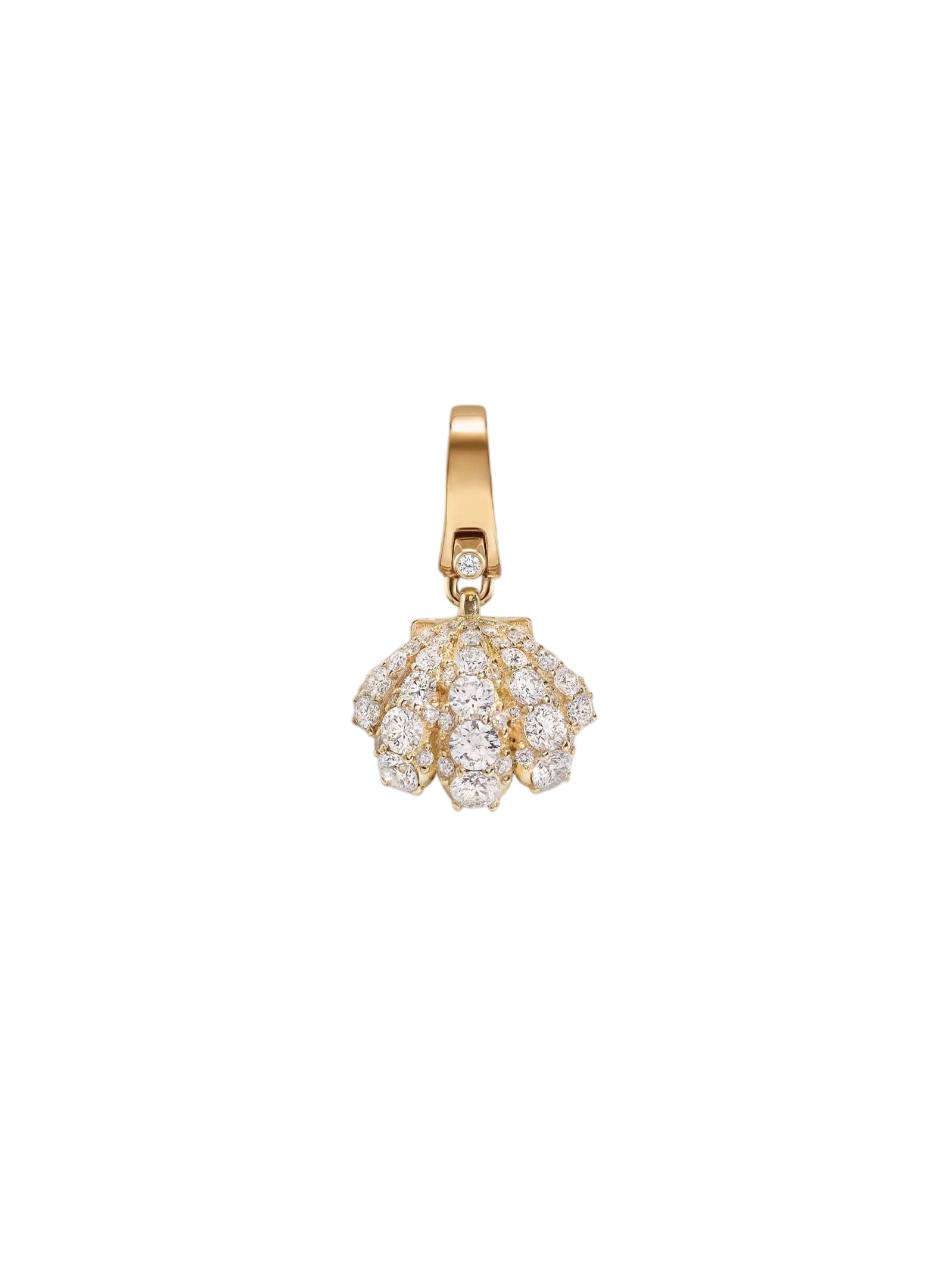 Pavé Diamond Shell Charm