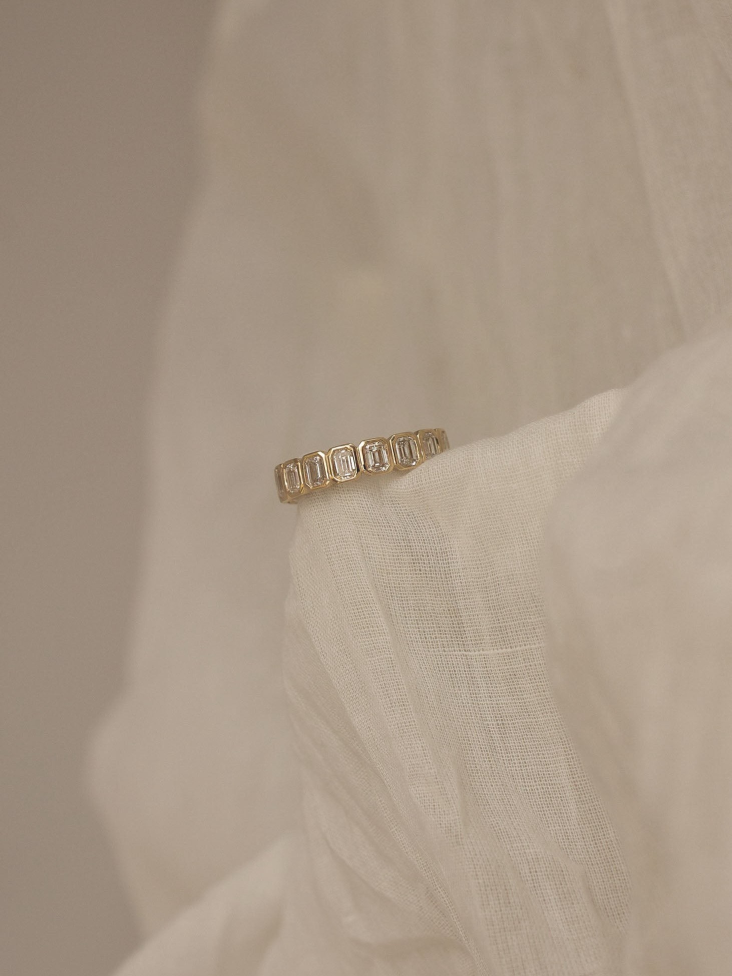 Margot Emerald Cut Eternity Ring Diamond