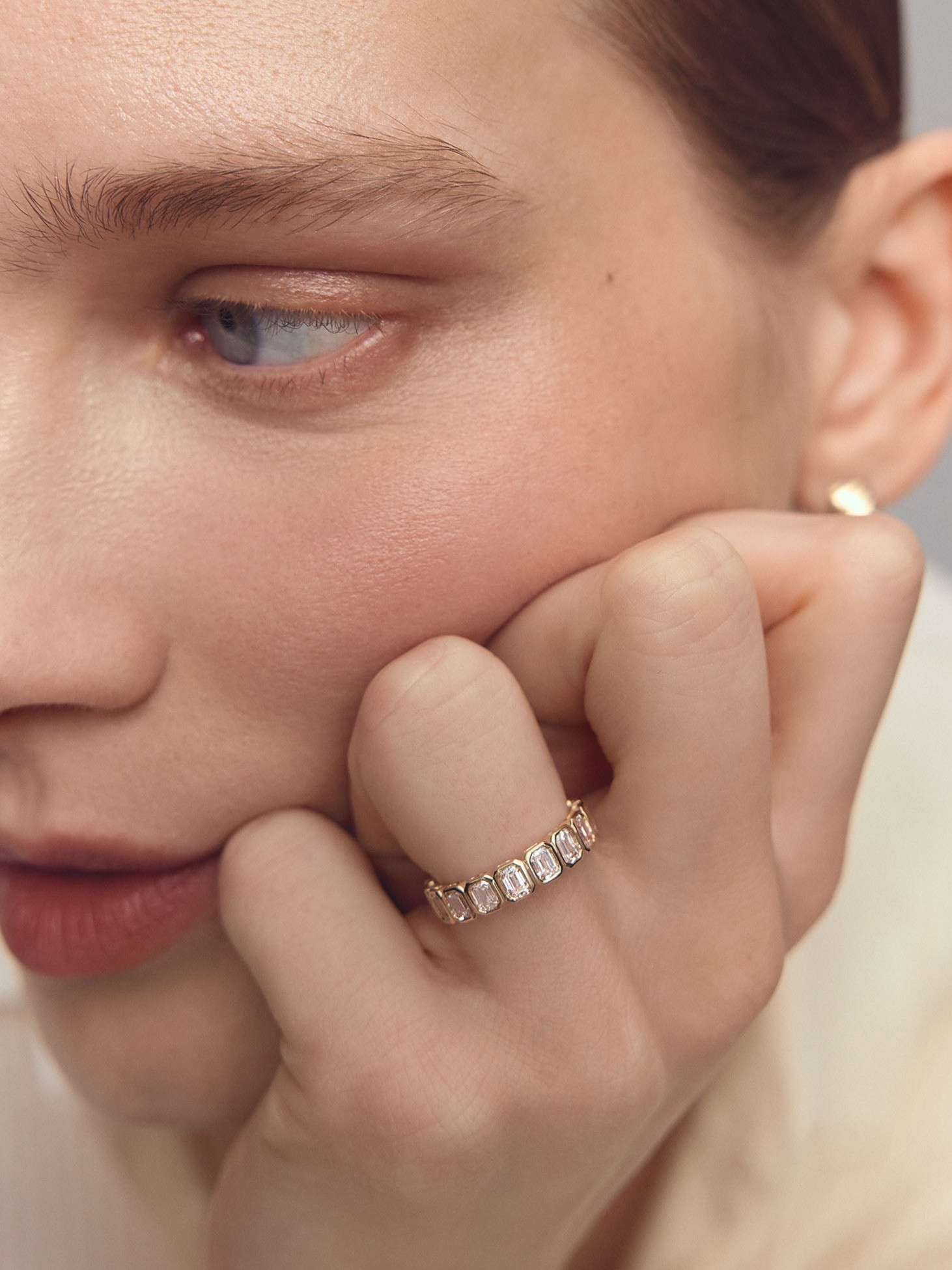 Margot Emerald Cut Eternity Ring Diamond