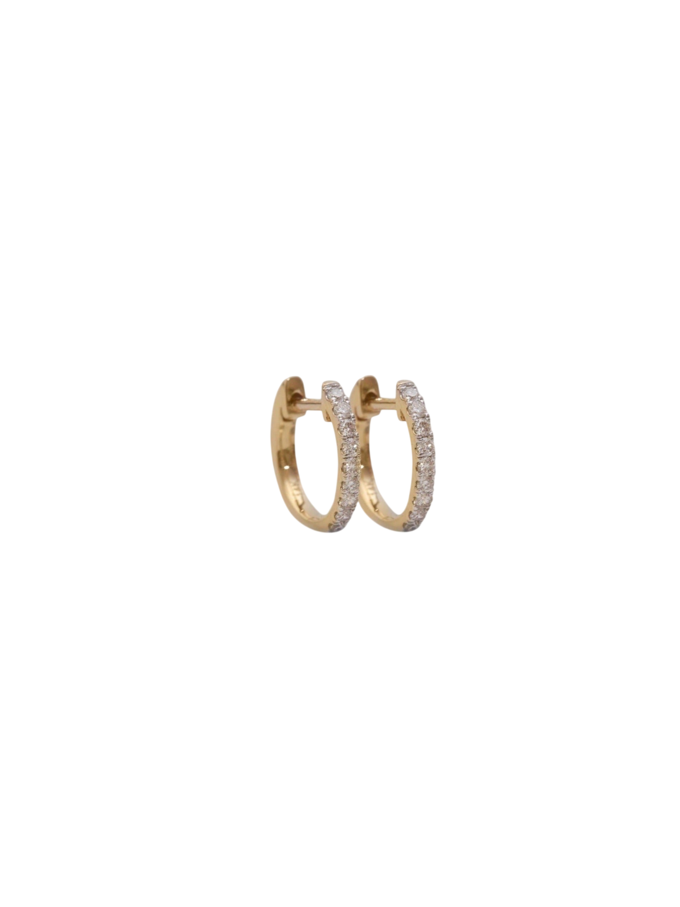 Pavé Huggie Earrings Diamond