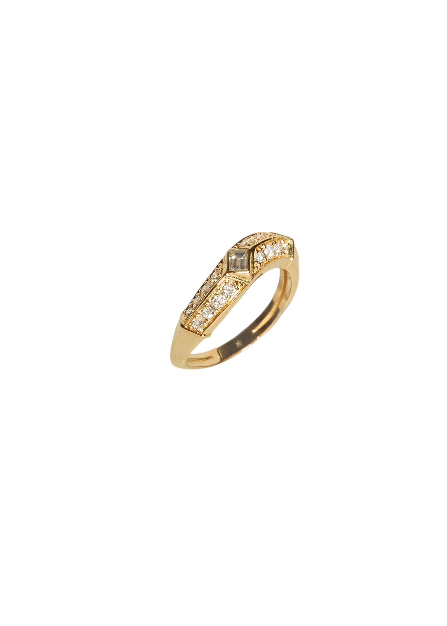 Franco curved ring diamond