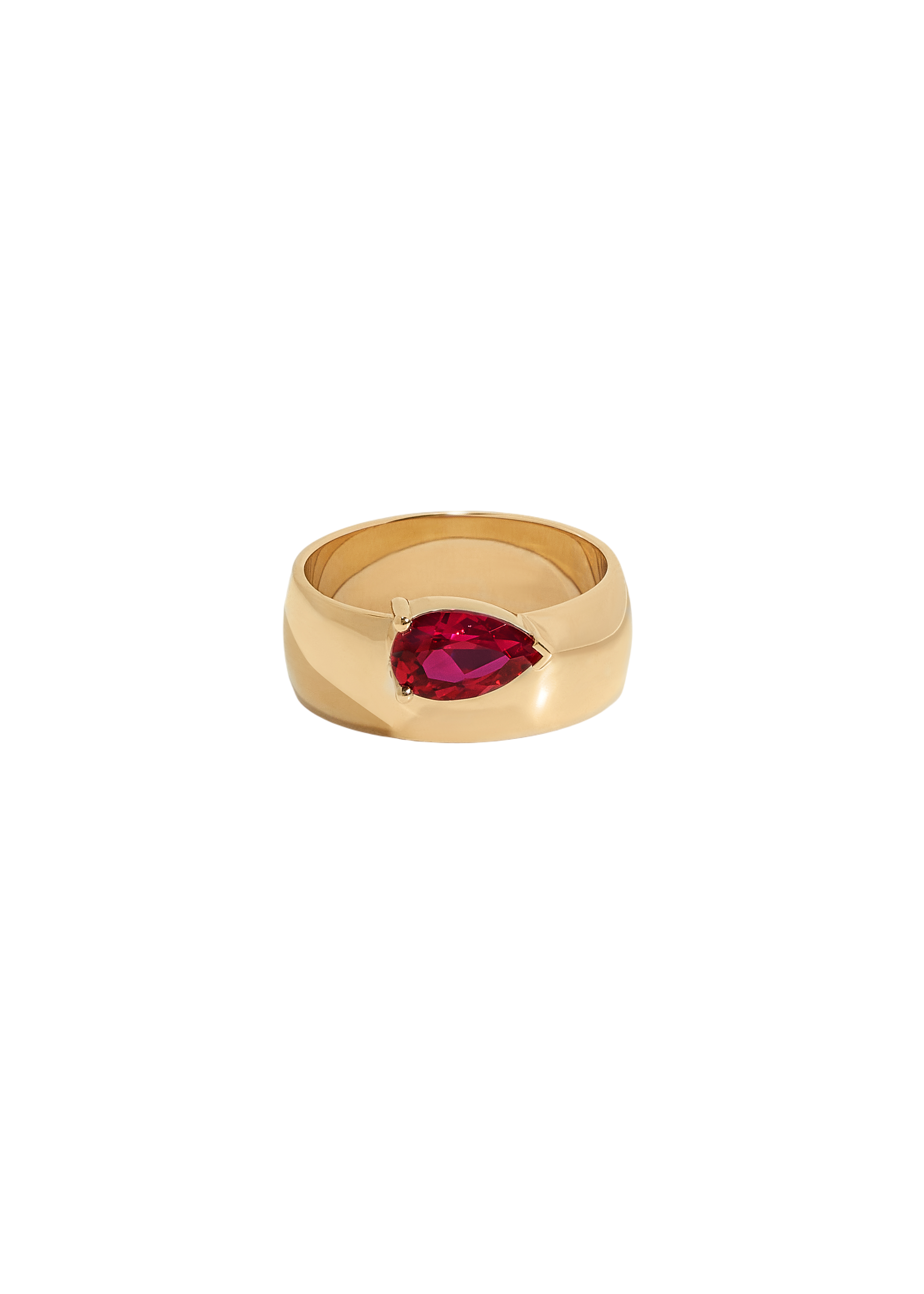 Porter cigar band ring pear ruby