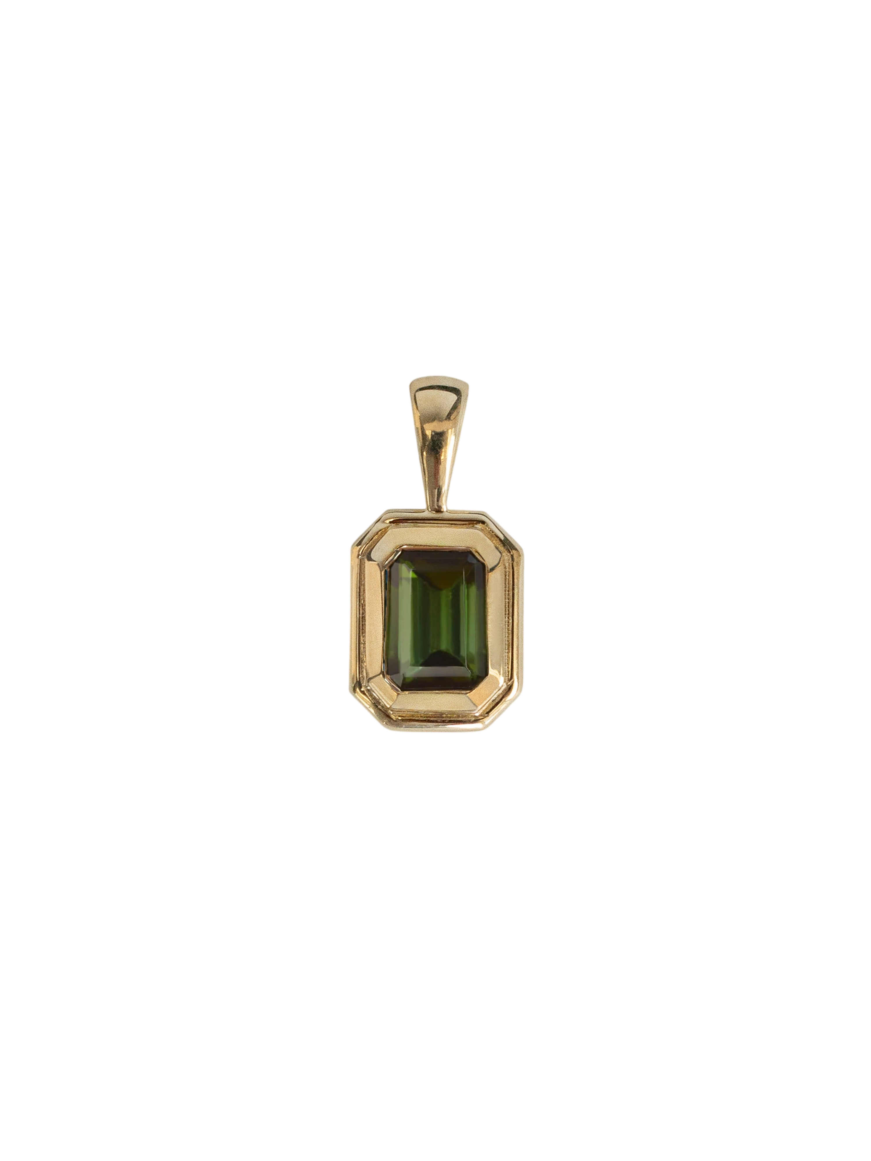 Brooklyn Emerald Cut Pendant Green Tourmaline photo