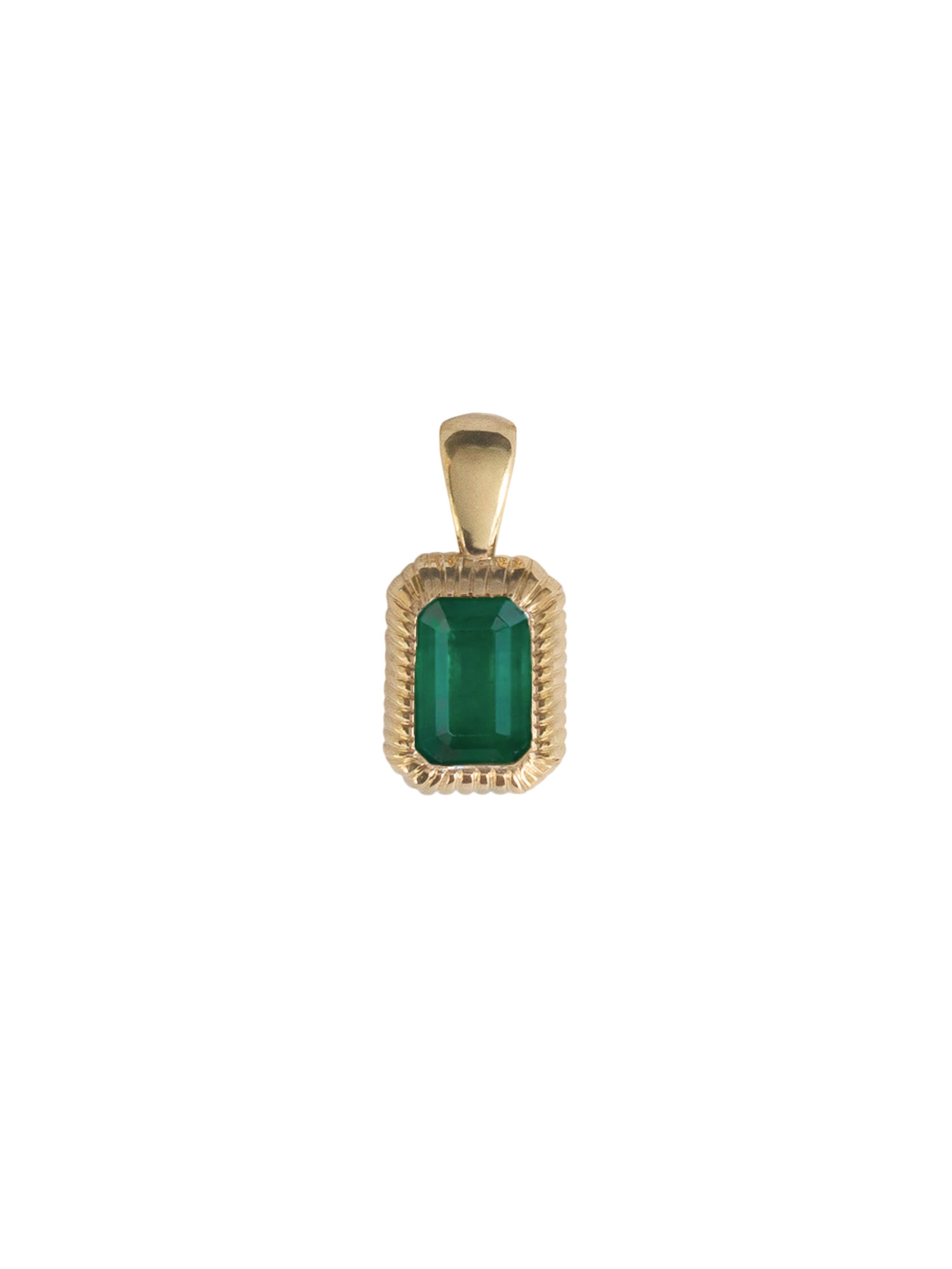 Lyra Emerald Cut Pendant Emerald photo