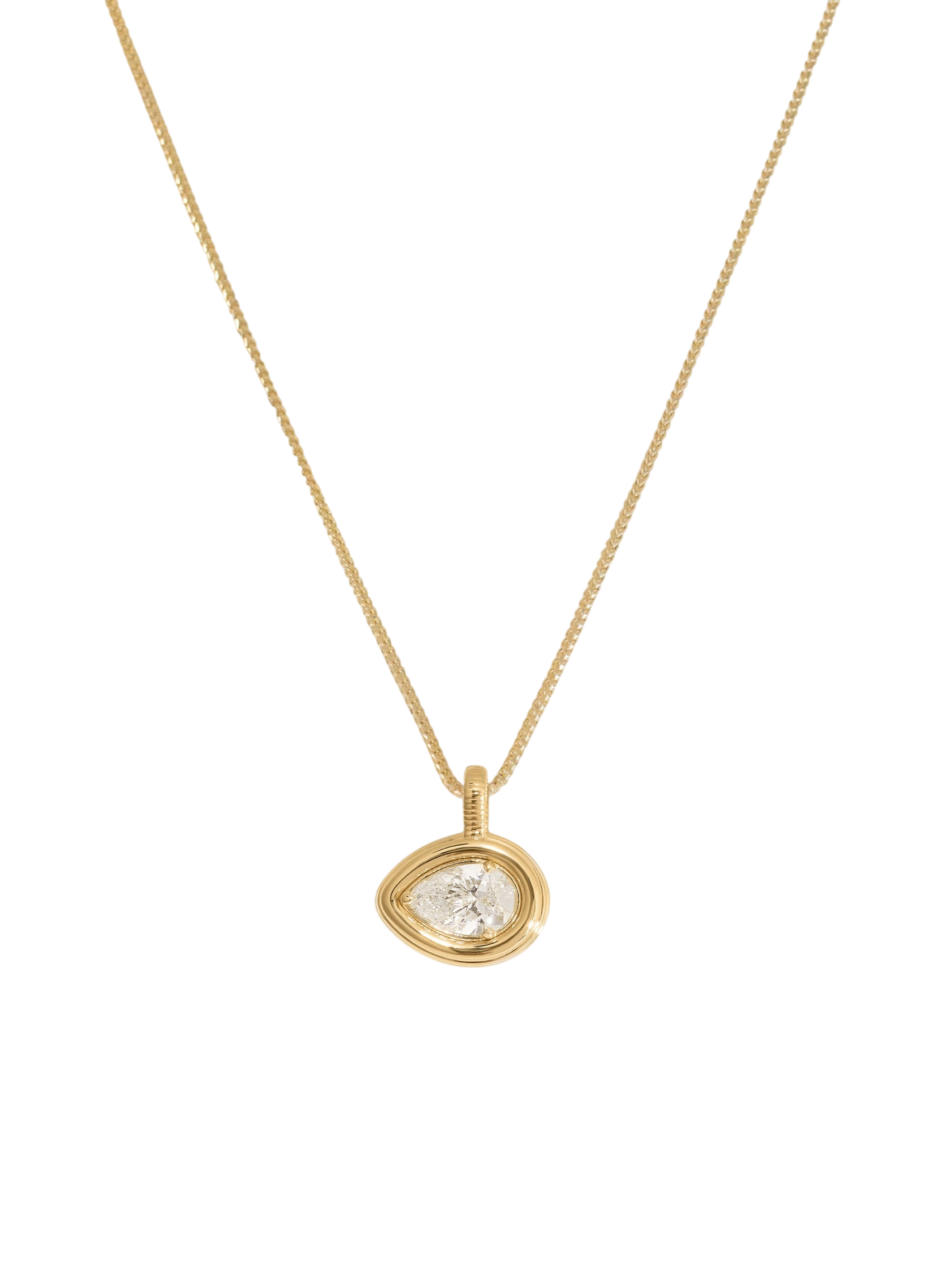 Colette Pendant Pear Diamond Necklace