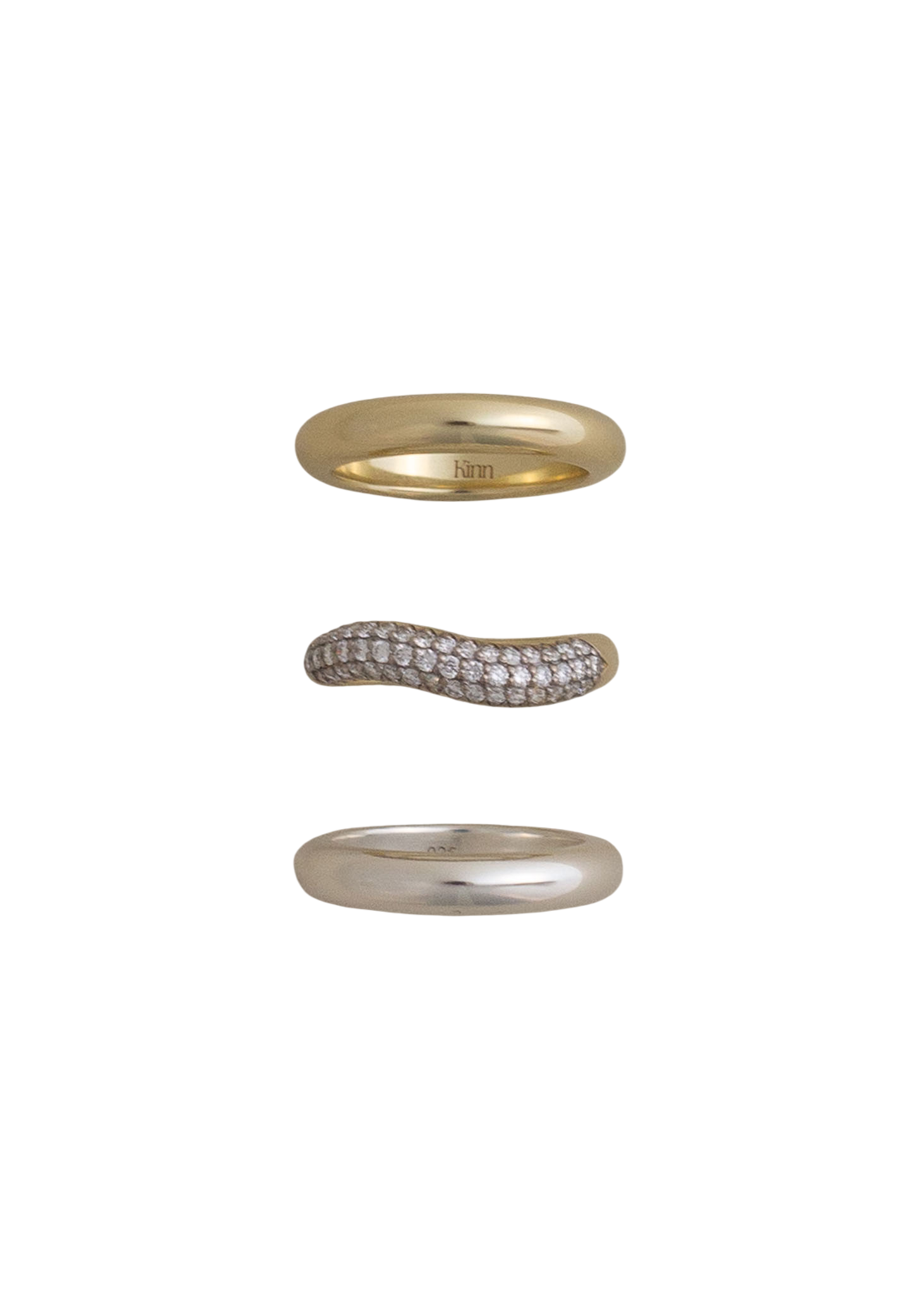 Pavé wave ring diamond