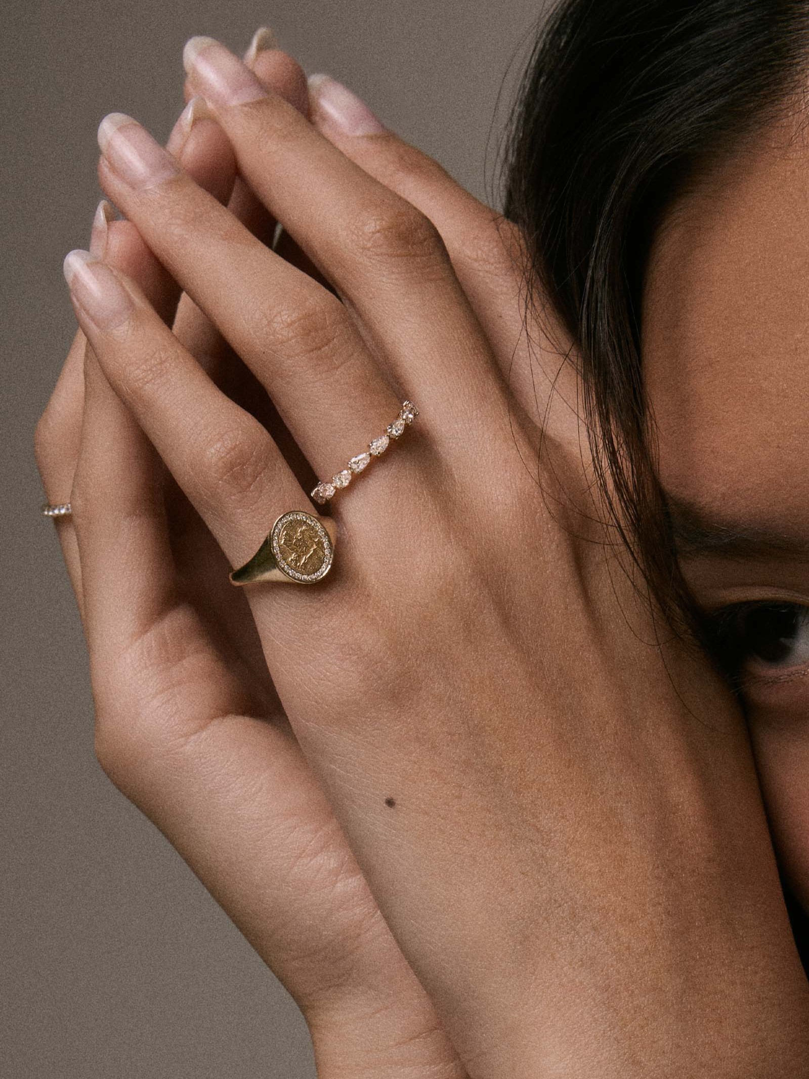 Pegasus Dream Diamond Signet Ring