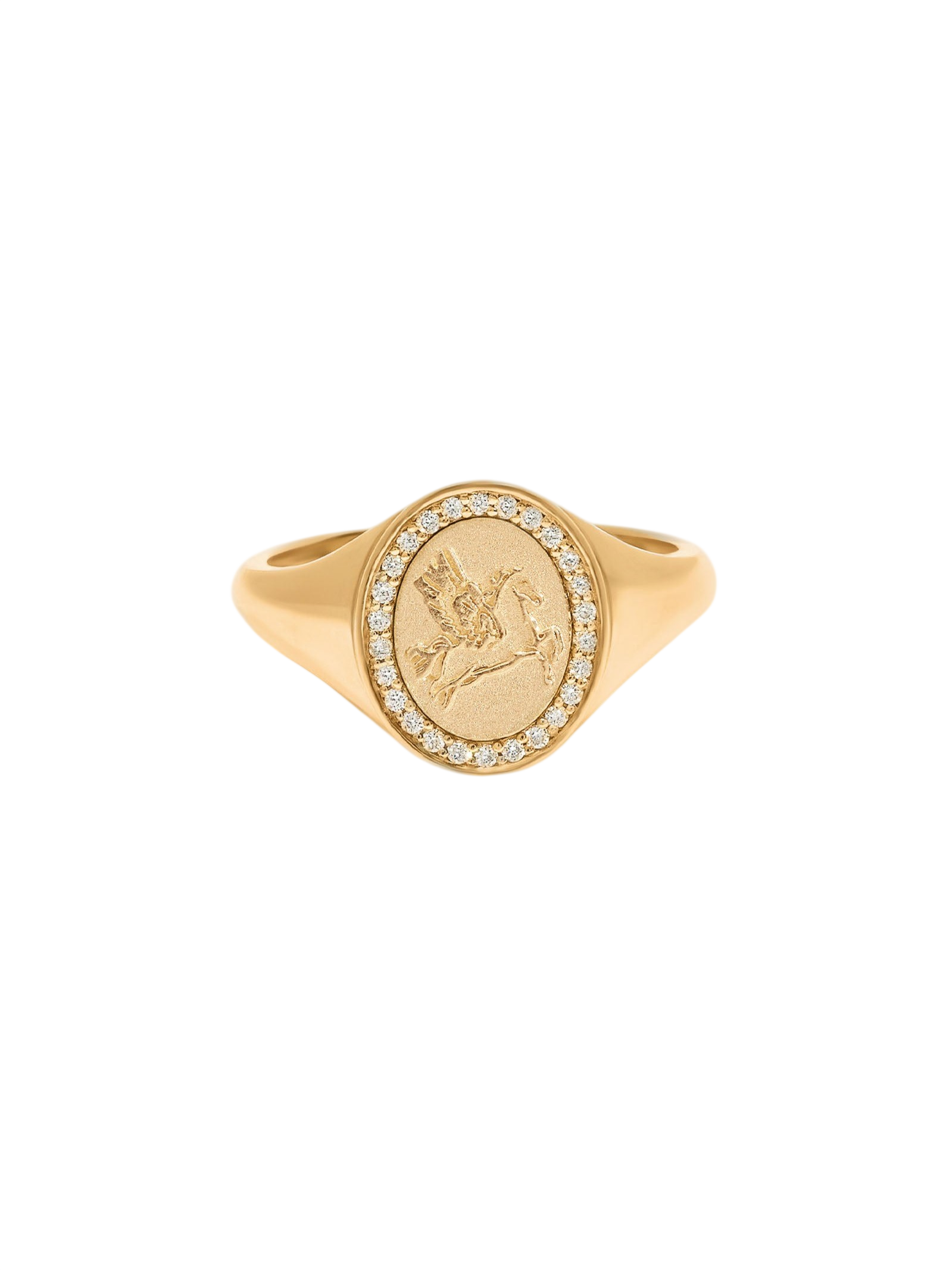 Pegasus Dream Diamond Signet Ring photo