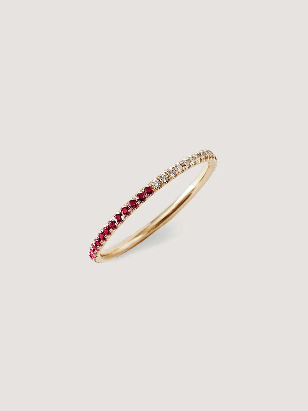 Two In One Pavé Birthstone Ring Ruby