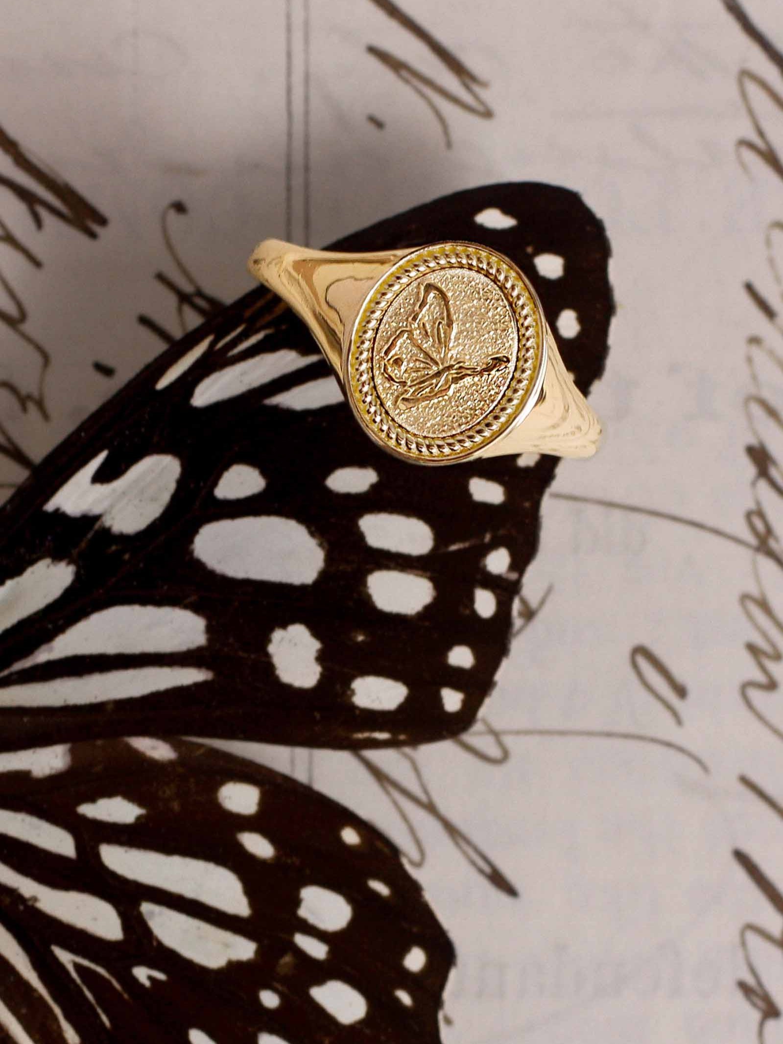 Butterfly Dream Signet Ring