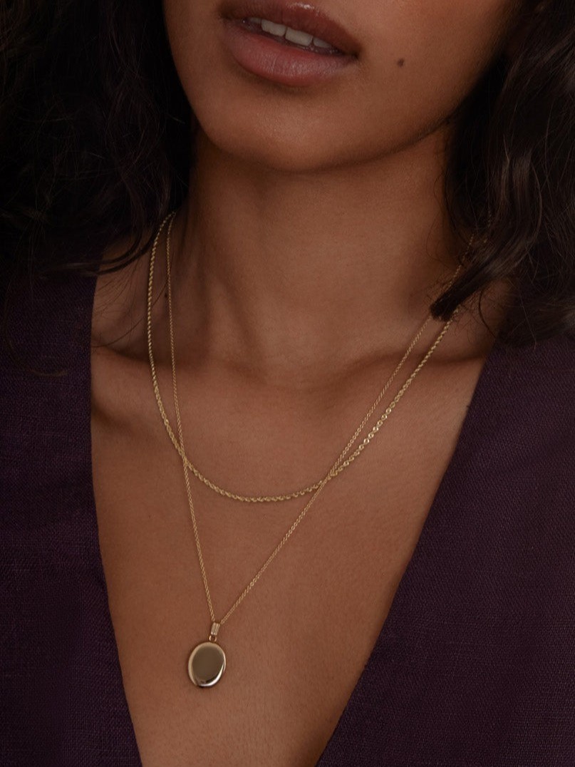 Maison Oval Locket Necklace