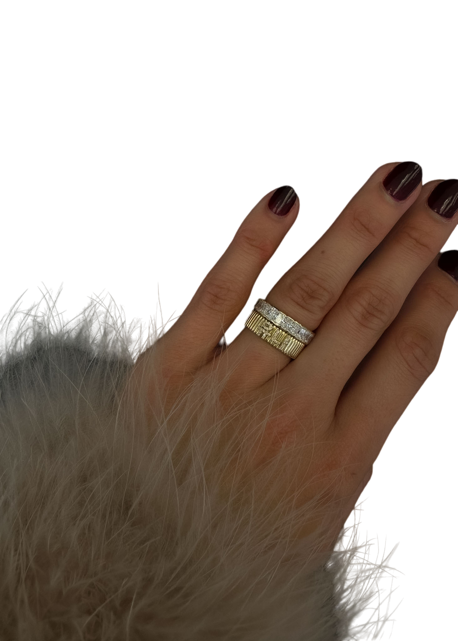 Jane radiant eternity ring diamond yellow gold