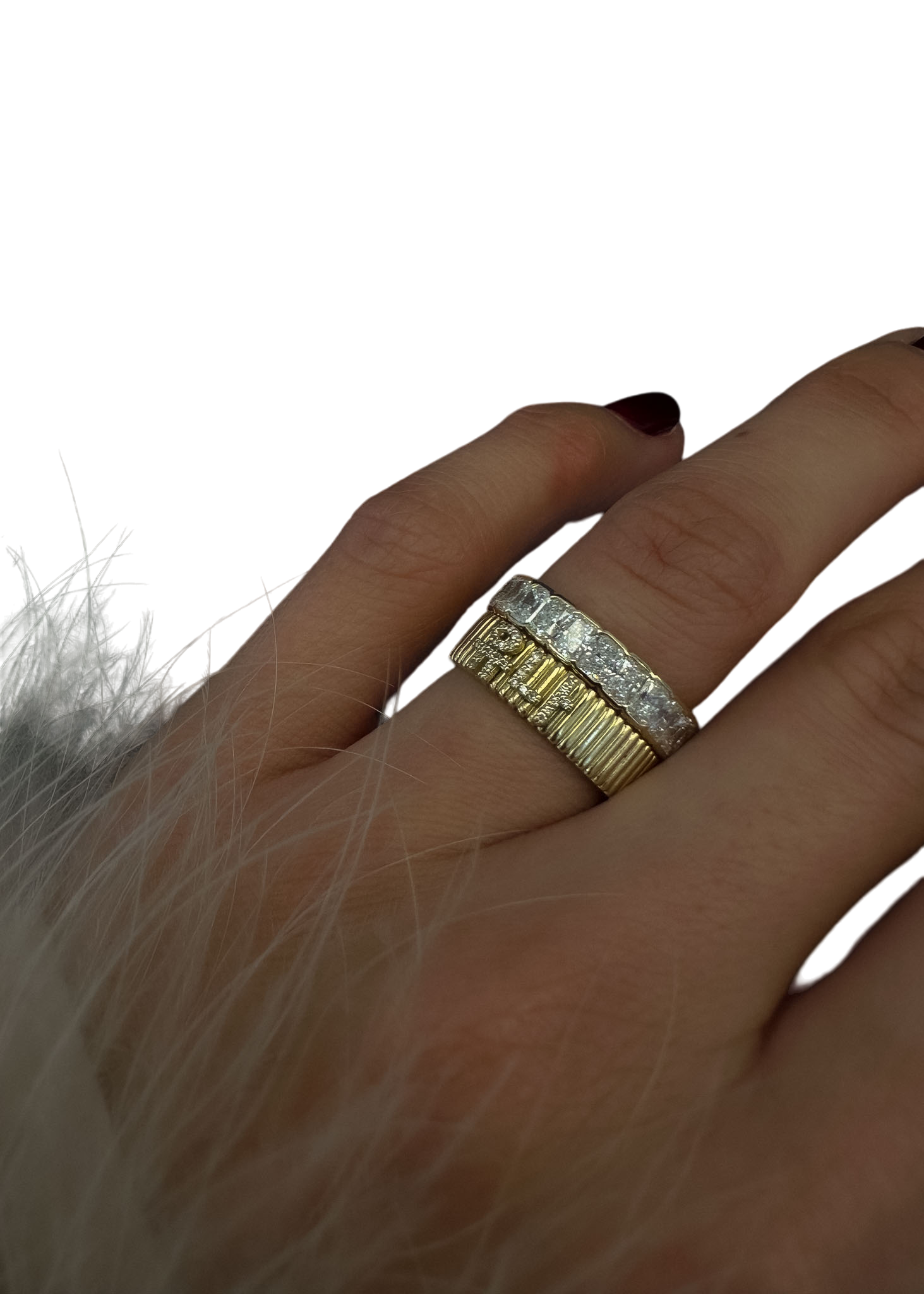 Jane radiant eternity ring diamond yellow gold