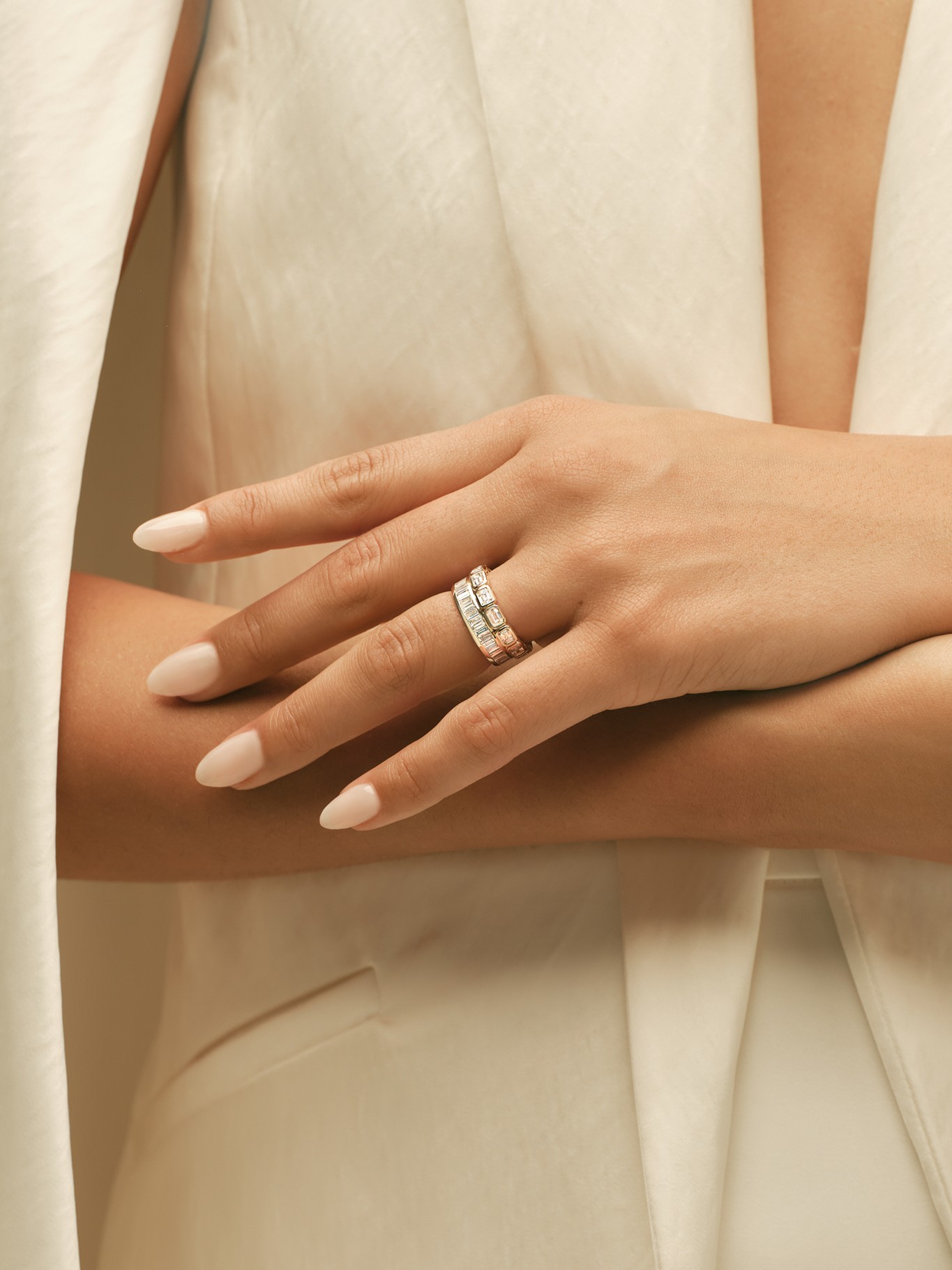 Marianna Emerald Diamond Bezel Ring