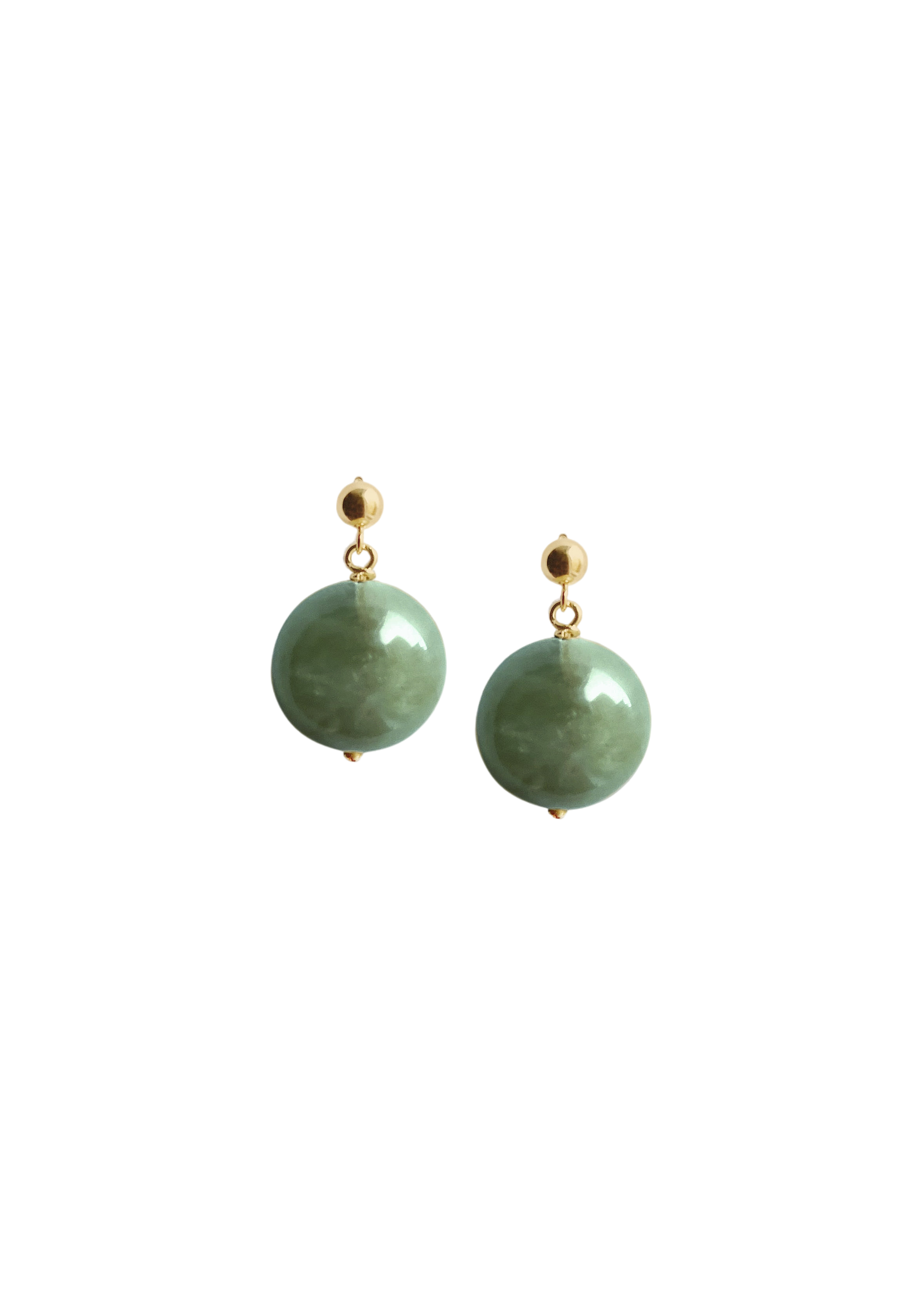 Celeste drop earrings green quartz