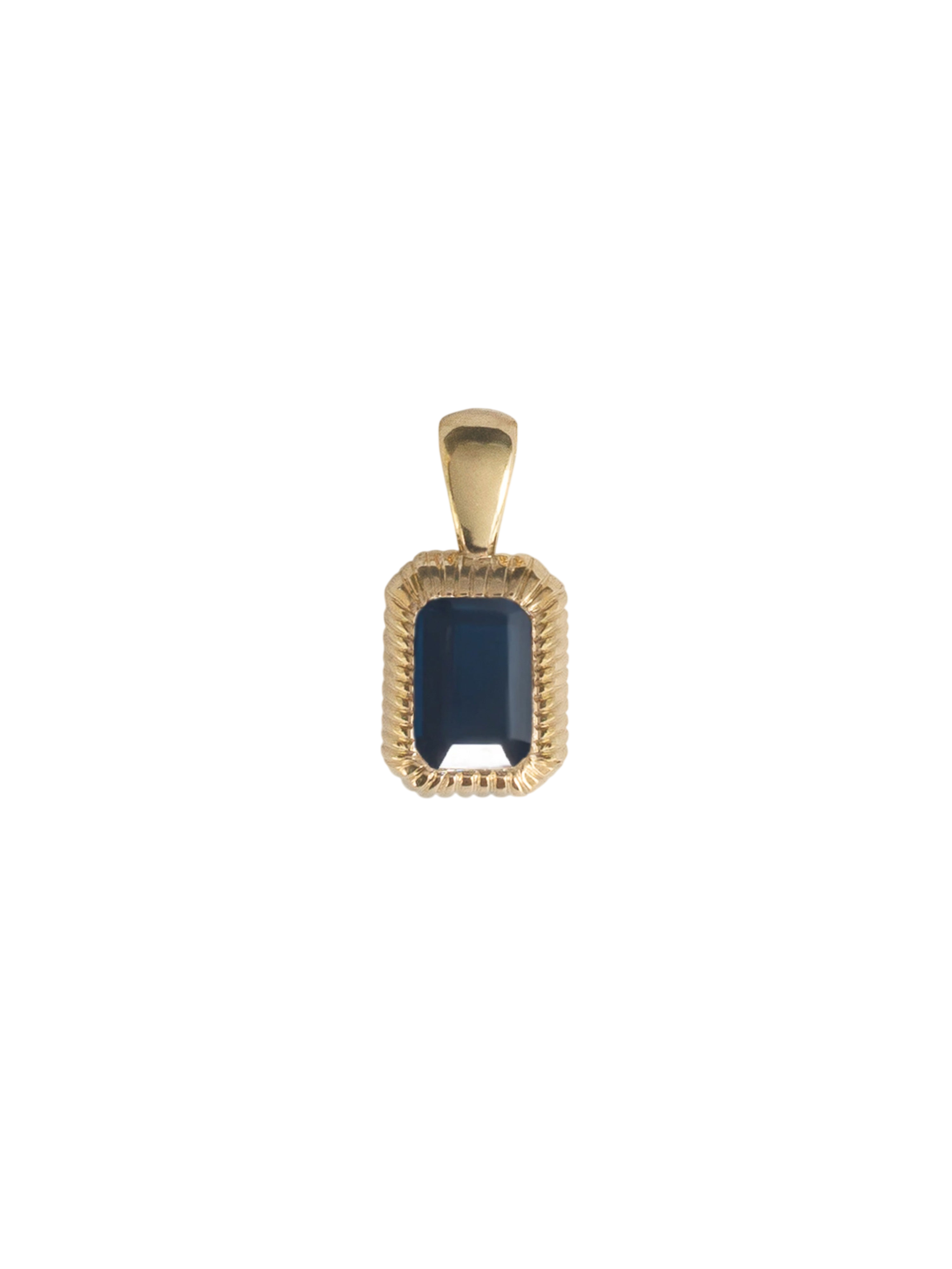 Lyra Emerald Cut Pendant Blue Sapphire photo