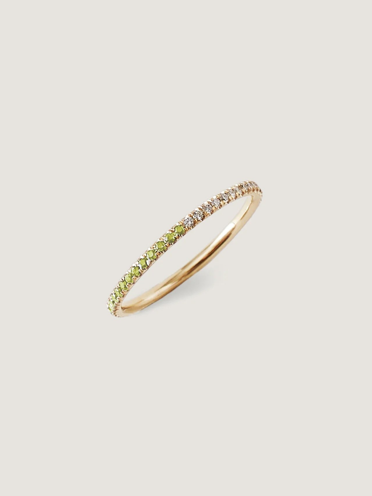 Two In One Pavé Birthstone Ring Peridot