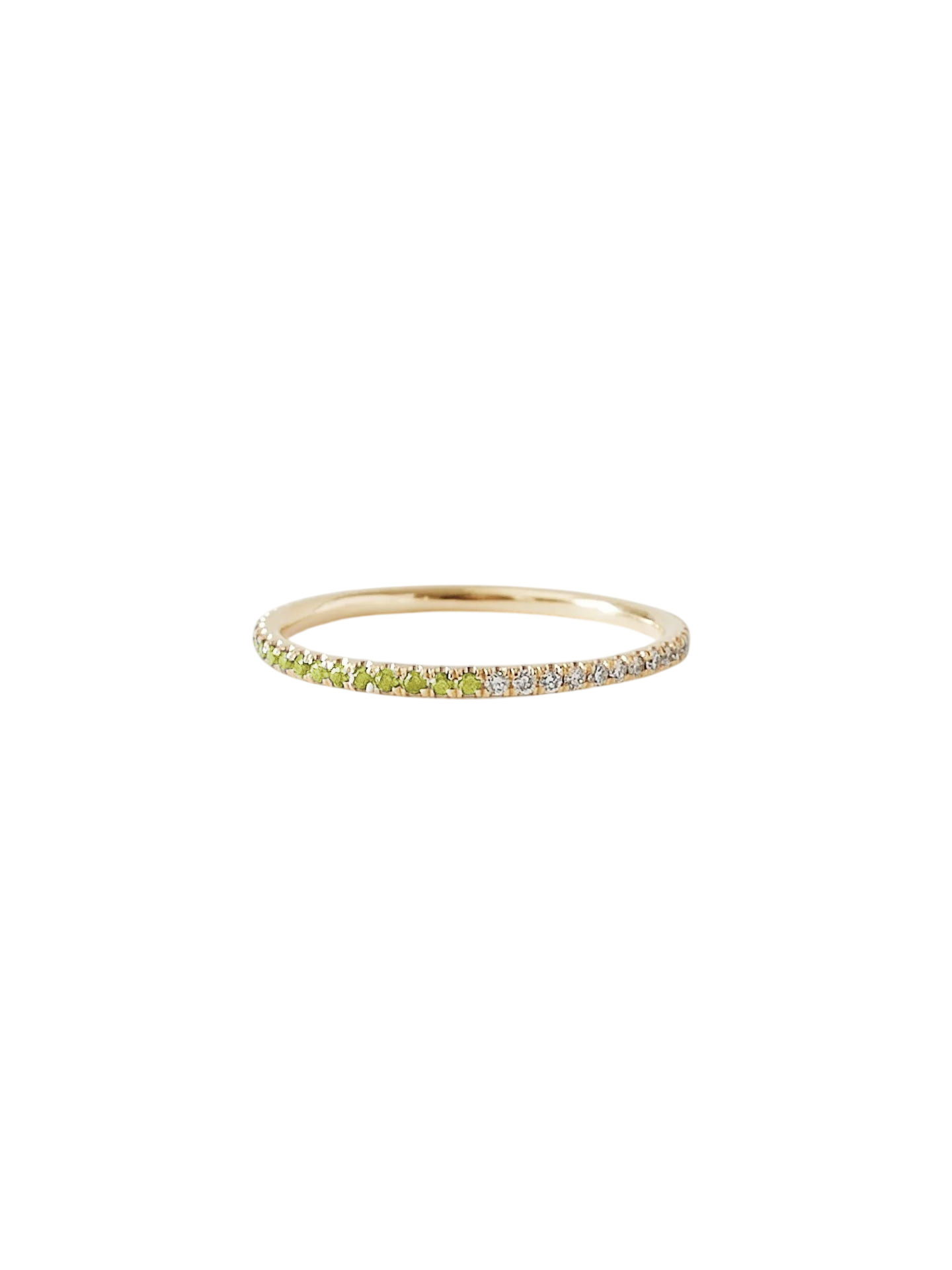 Two In One Pavé Birthstone Ring Peridot photo
