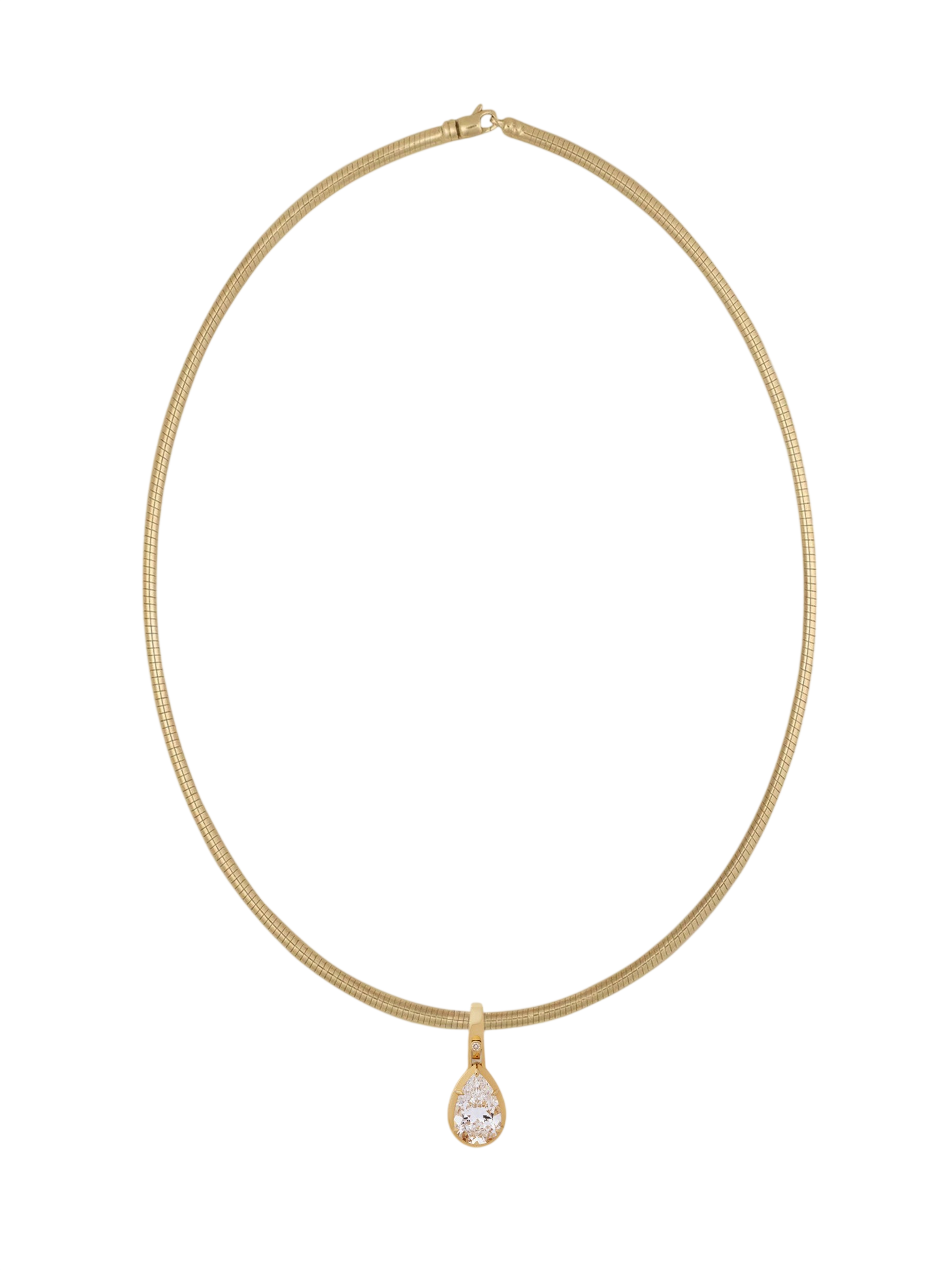 Madeleine 3ctw Diamond Pear Pendant Necklace