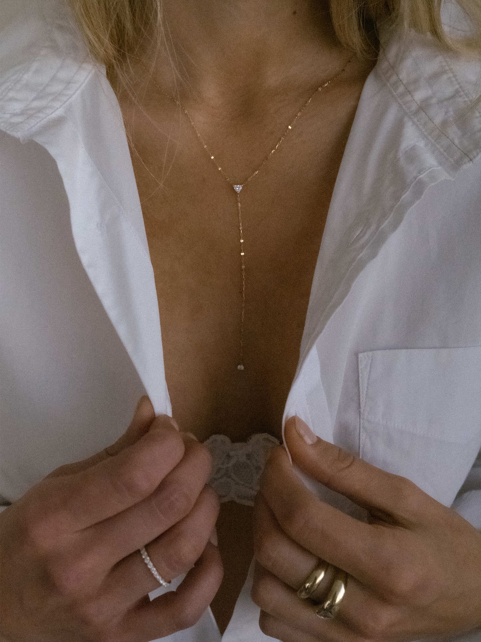 Darling Lariat Heart Necklace