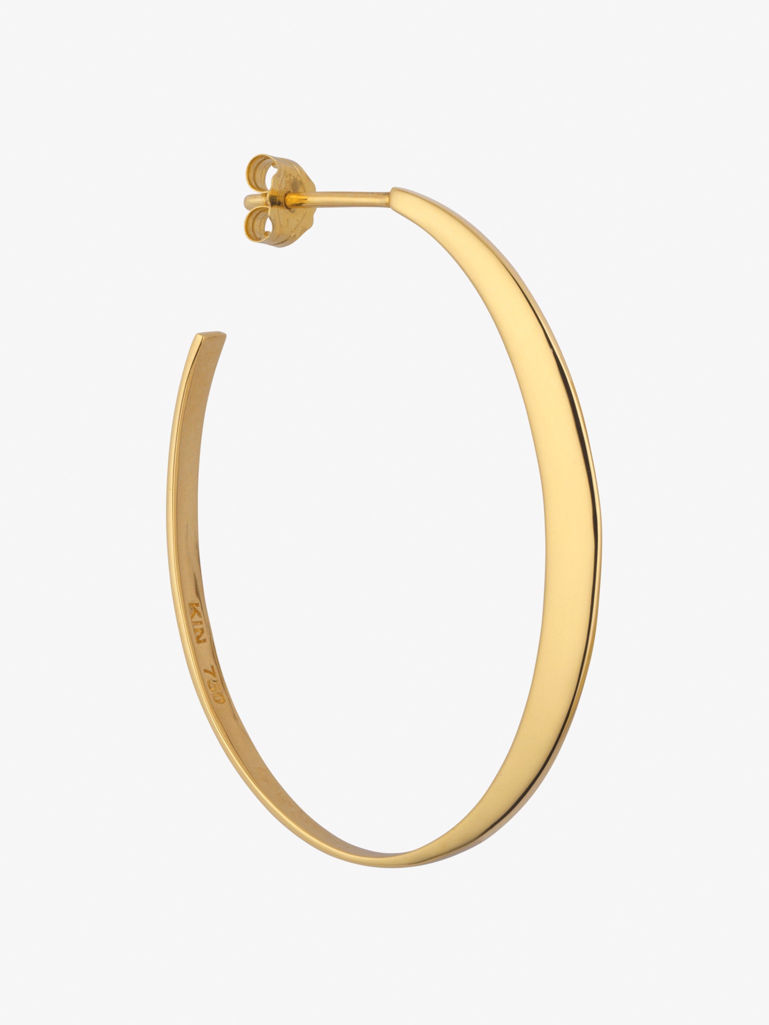 Glow 18k gold medium hoop earring