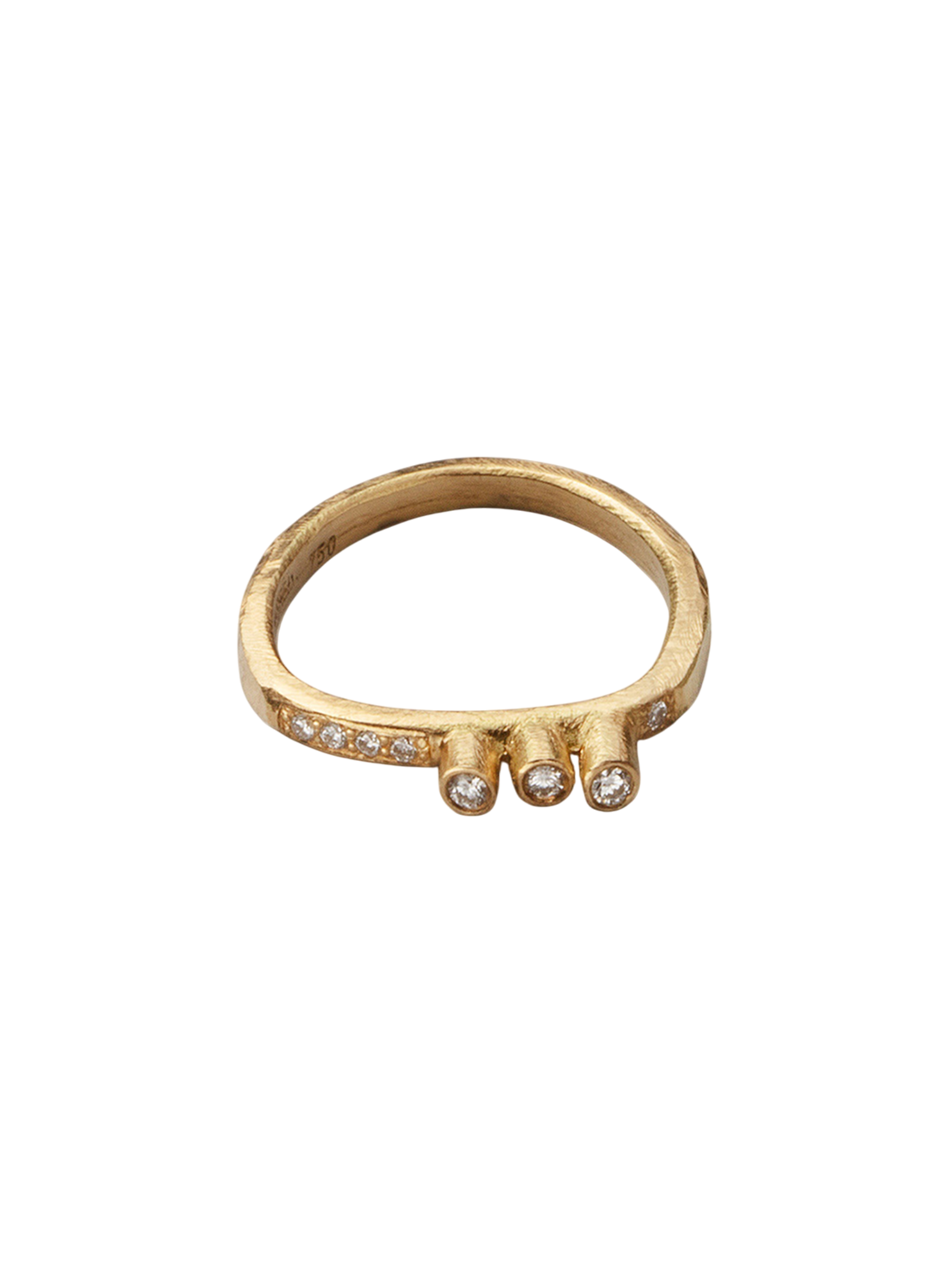 Eternity ring no.2 med pipes 14 kt. and diamond