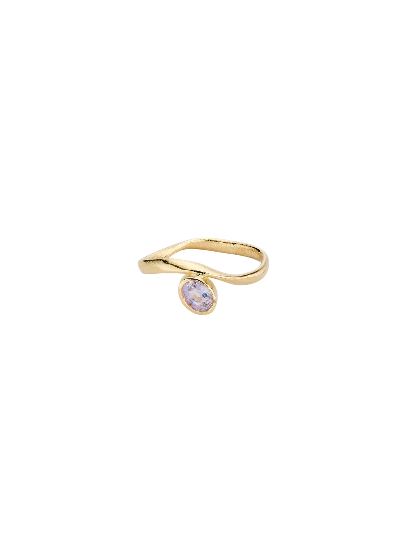 Flair Ring No. 1, 18kt gold & light lavender sapphire