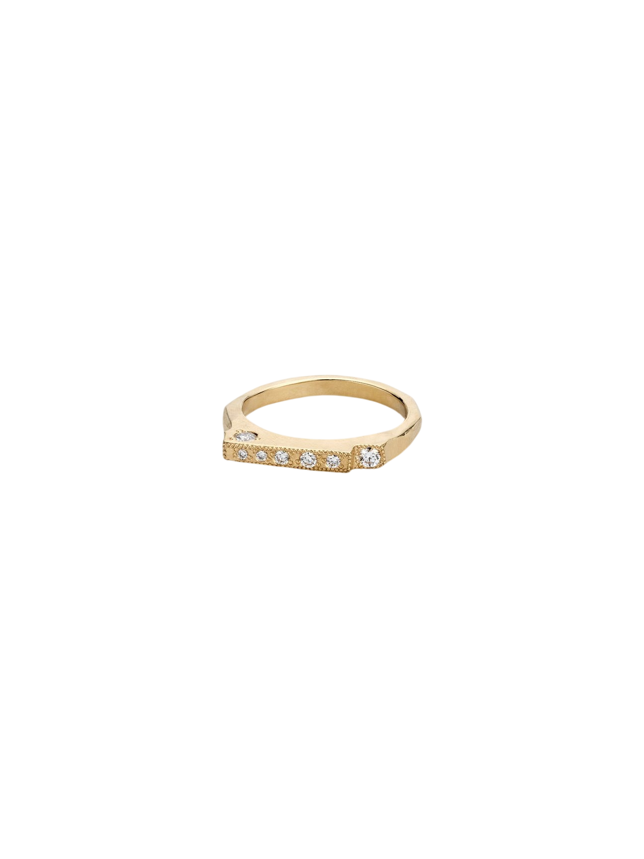A Bit Brutal ring no. 4, 18kt gold & diamonds