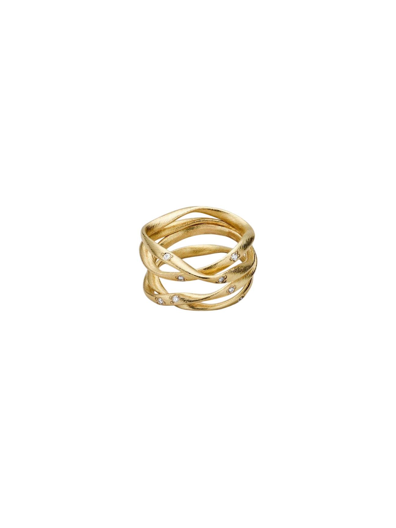 Flair ring no. 4, 18kt gold & diamonds