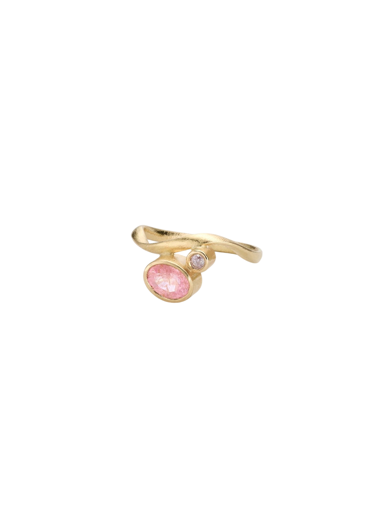 Flair Ring No. 1, 18kt gold, pink sapphire & pink diamond