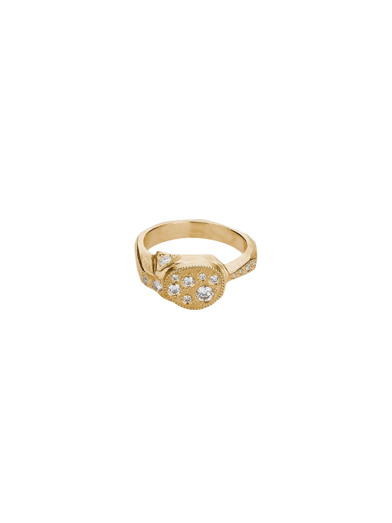 A Bit Brutal ring no1 18kt gold & diamonds