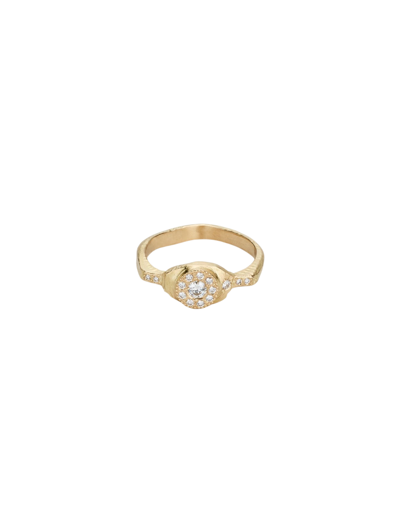 A Bit Brutal Ring No. 2 Halo 18kt Gold & Diamonds