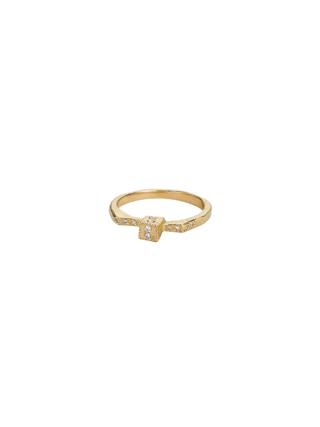 A Bit Brutal ring no. 3a, 18kt gold & diamonds