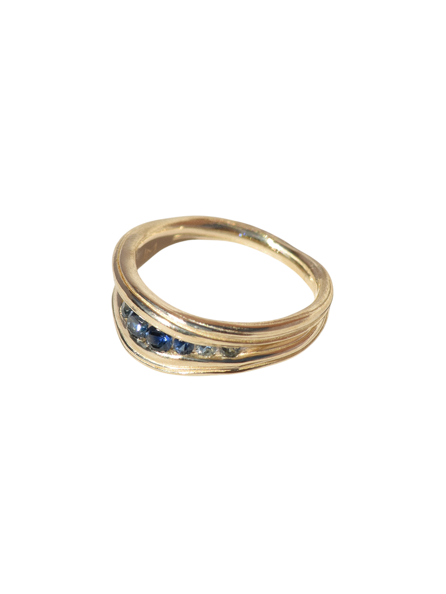 Gold curve ring